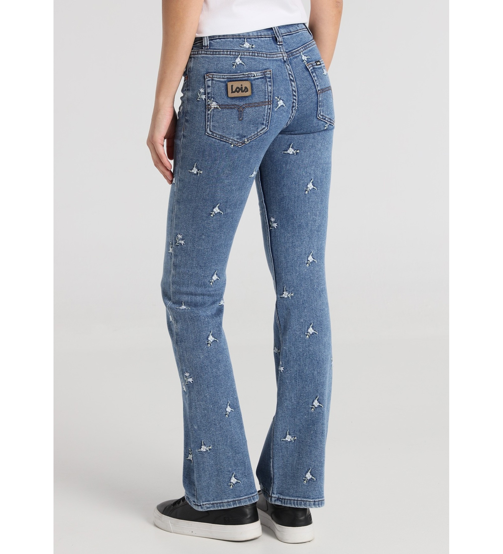 Lois Jeans Jeans Broderie liberté bleu