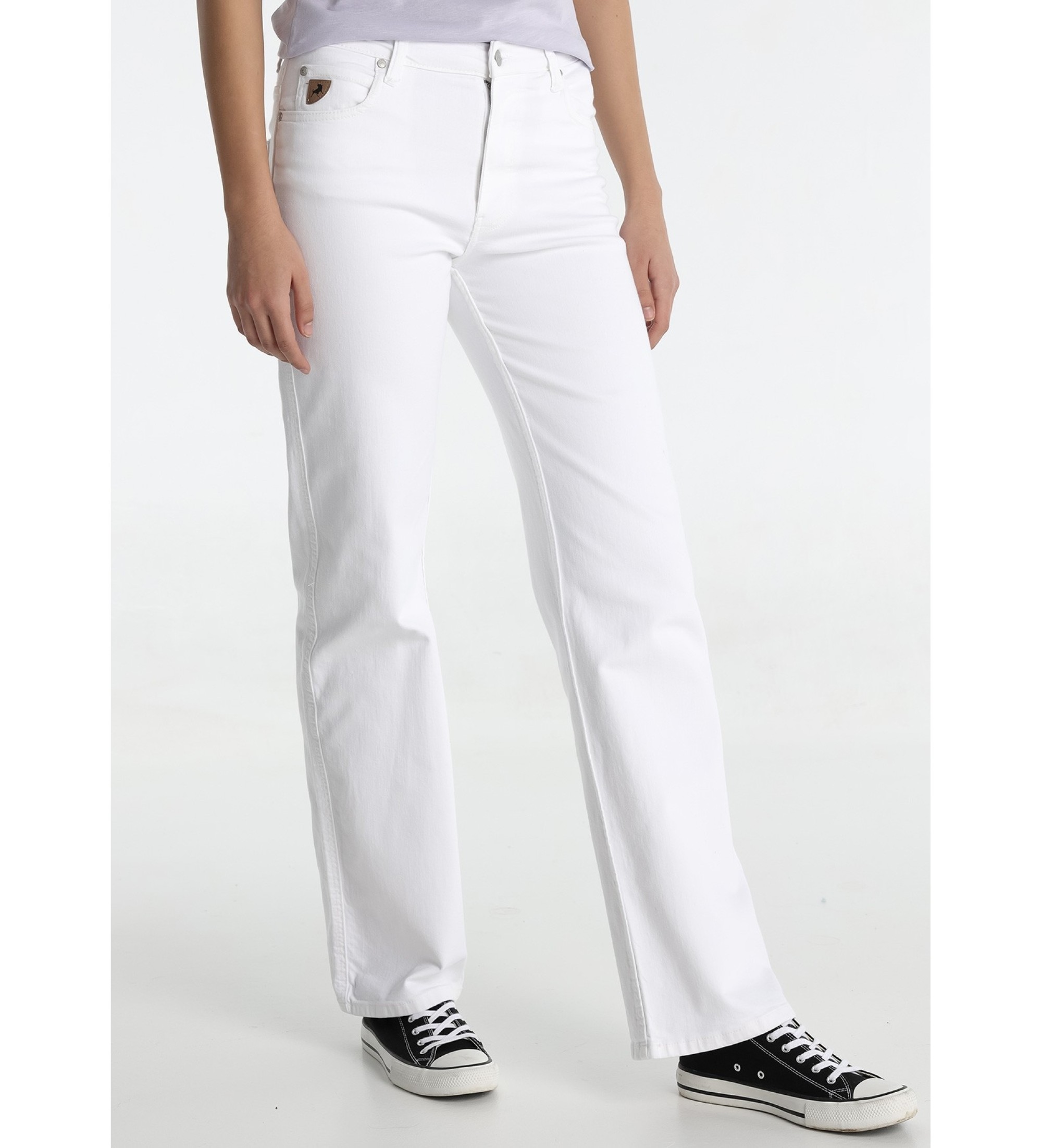 Lois Jeans Kavbojke ravnega kroja bele barve