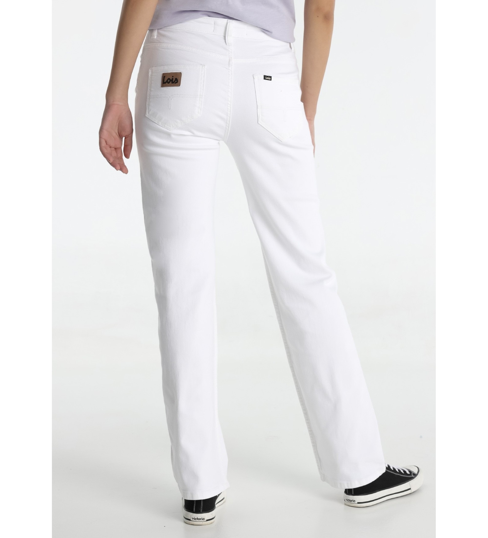Lois Jeans Kavbojke ravnega kroja bele barve