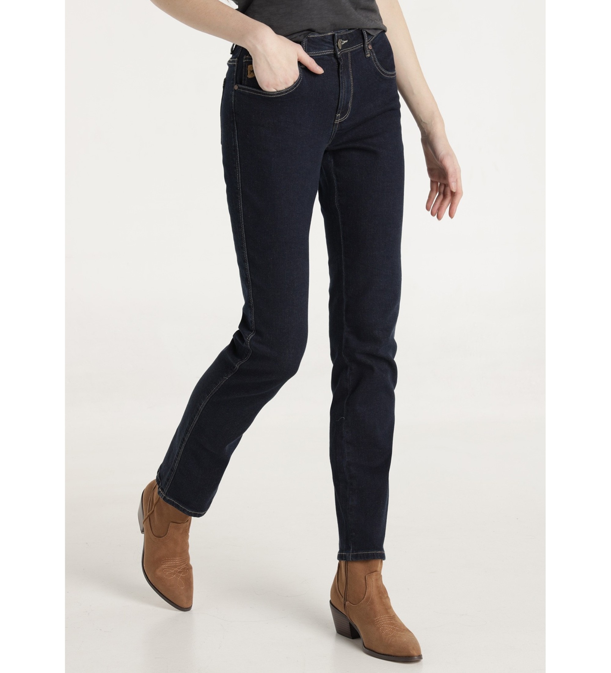 Lois Jeans Kavbojke Monic Luca mornarska modra