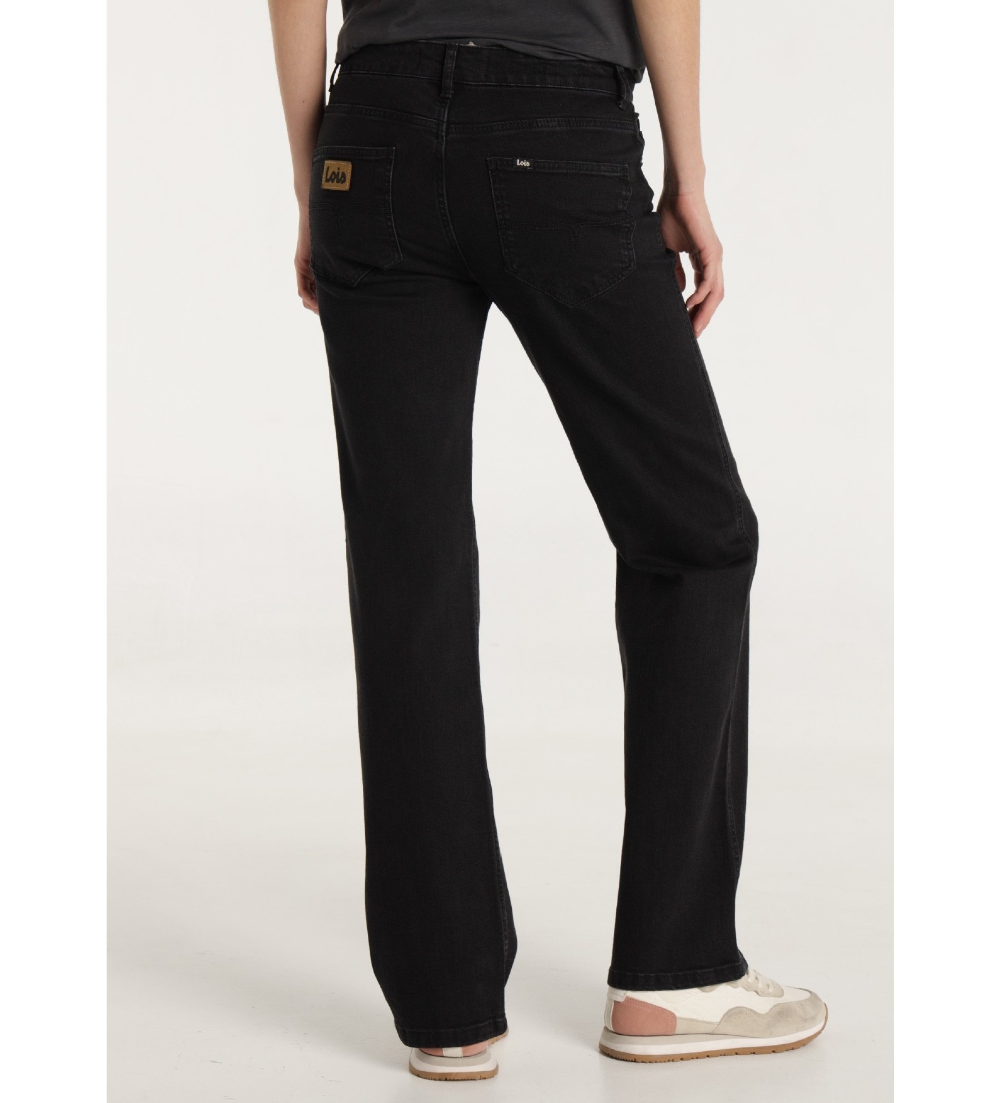 Lois Jeans Kavbojke Carmen Aby sprane črne barve