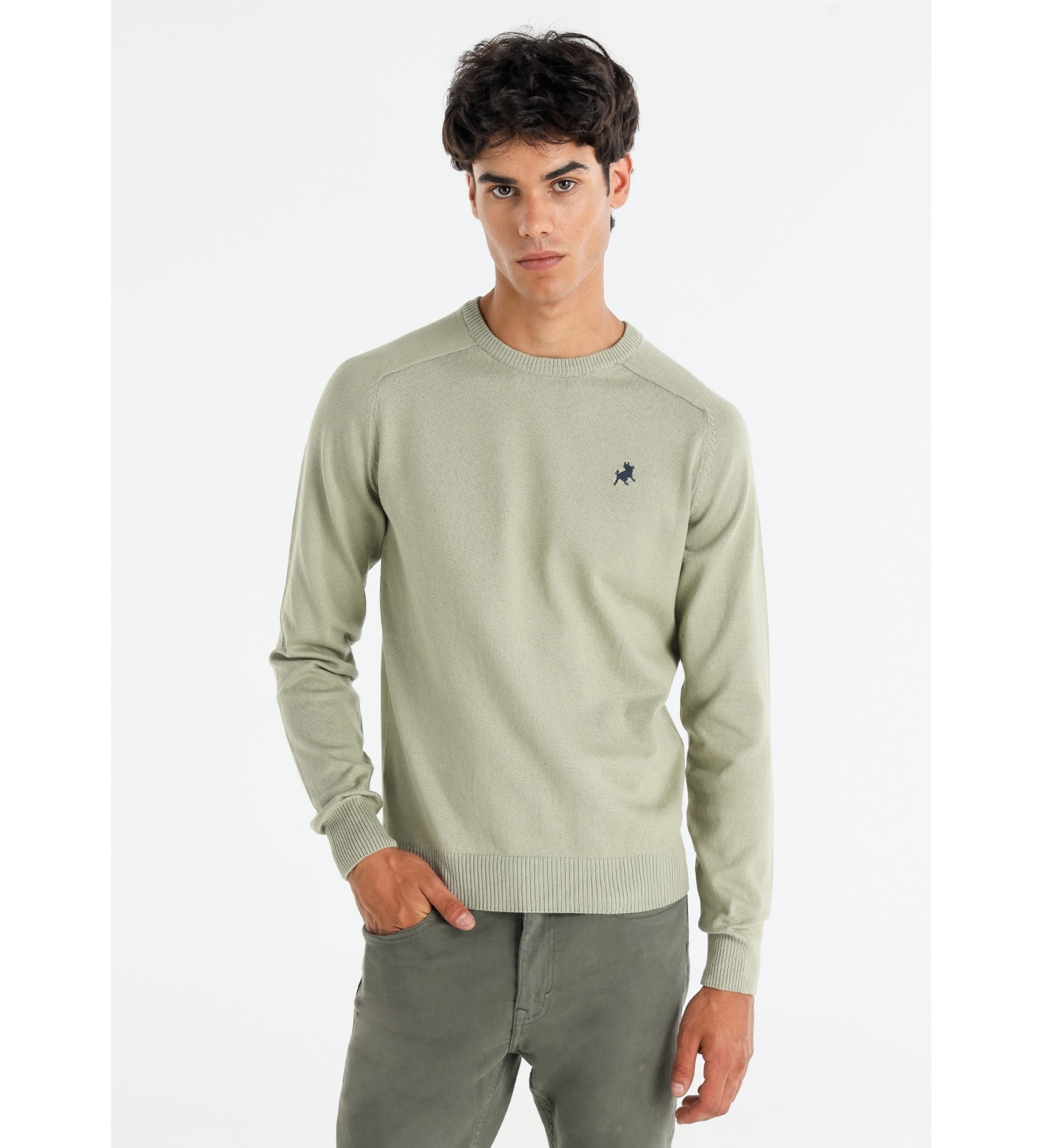 Lois Jeans Basic grn stickad trja