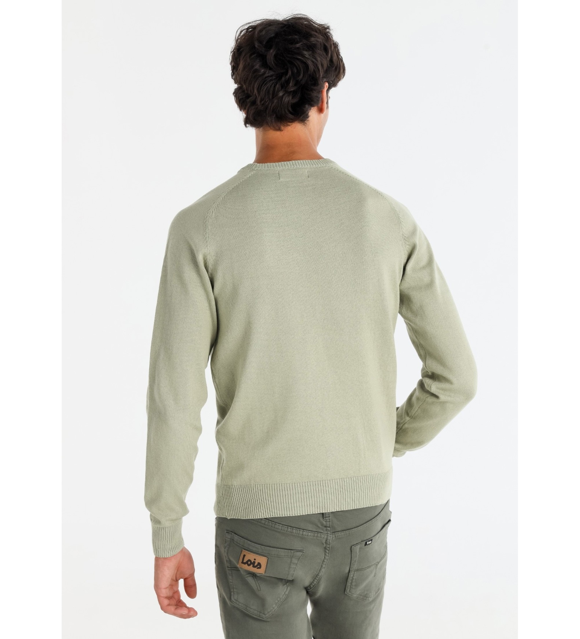 Lois Jeans Basic grn stickad trja