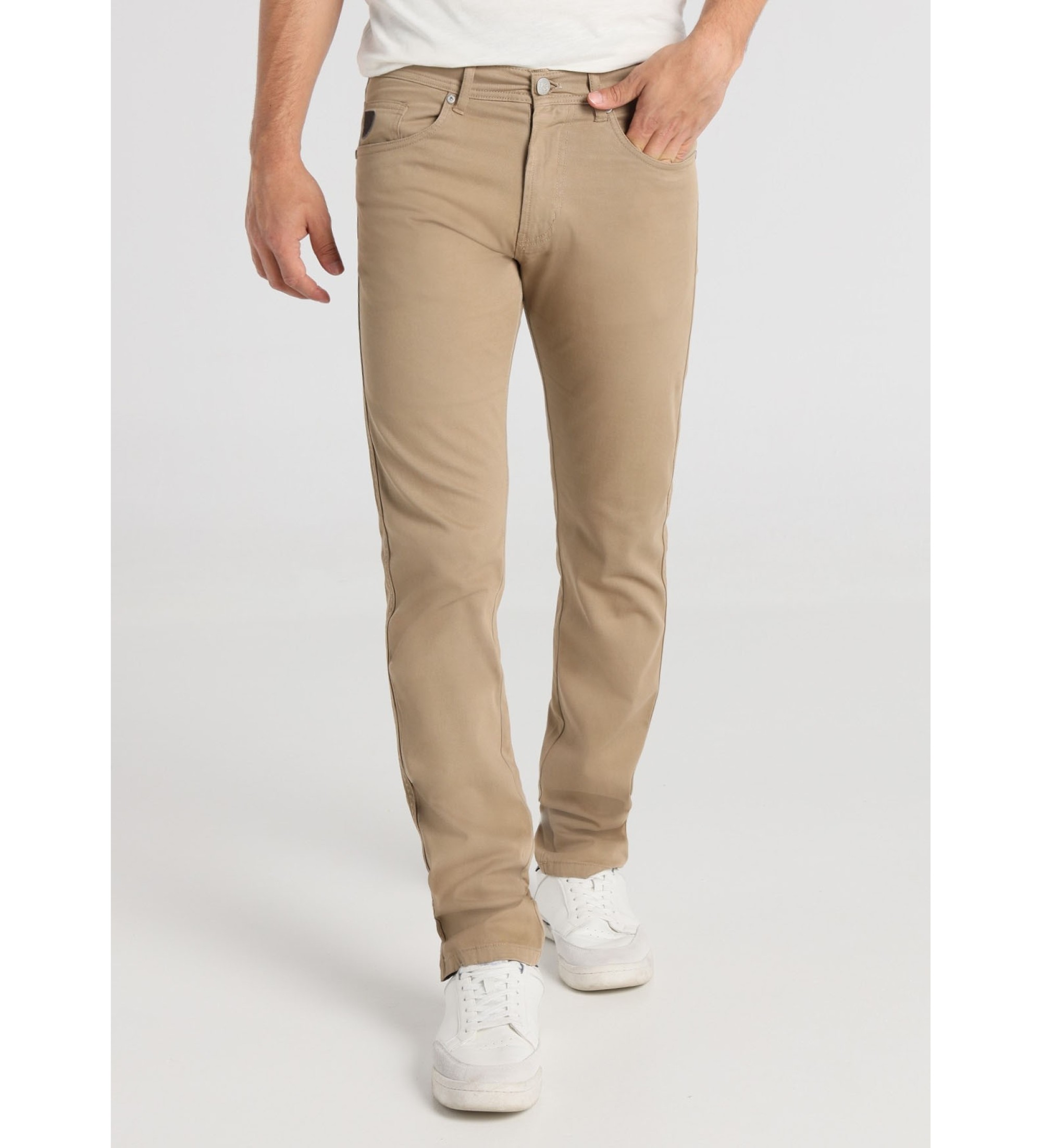 Lois Jeans Beige Hose mit normaler Passform
