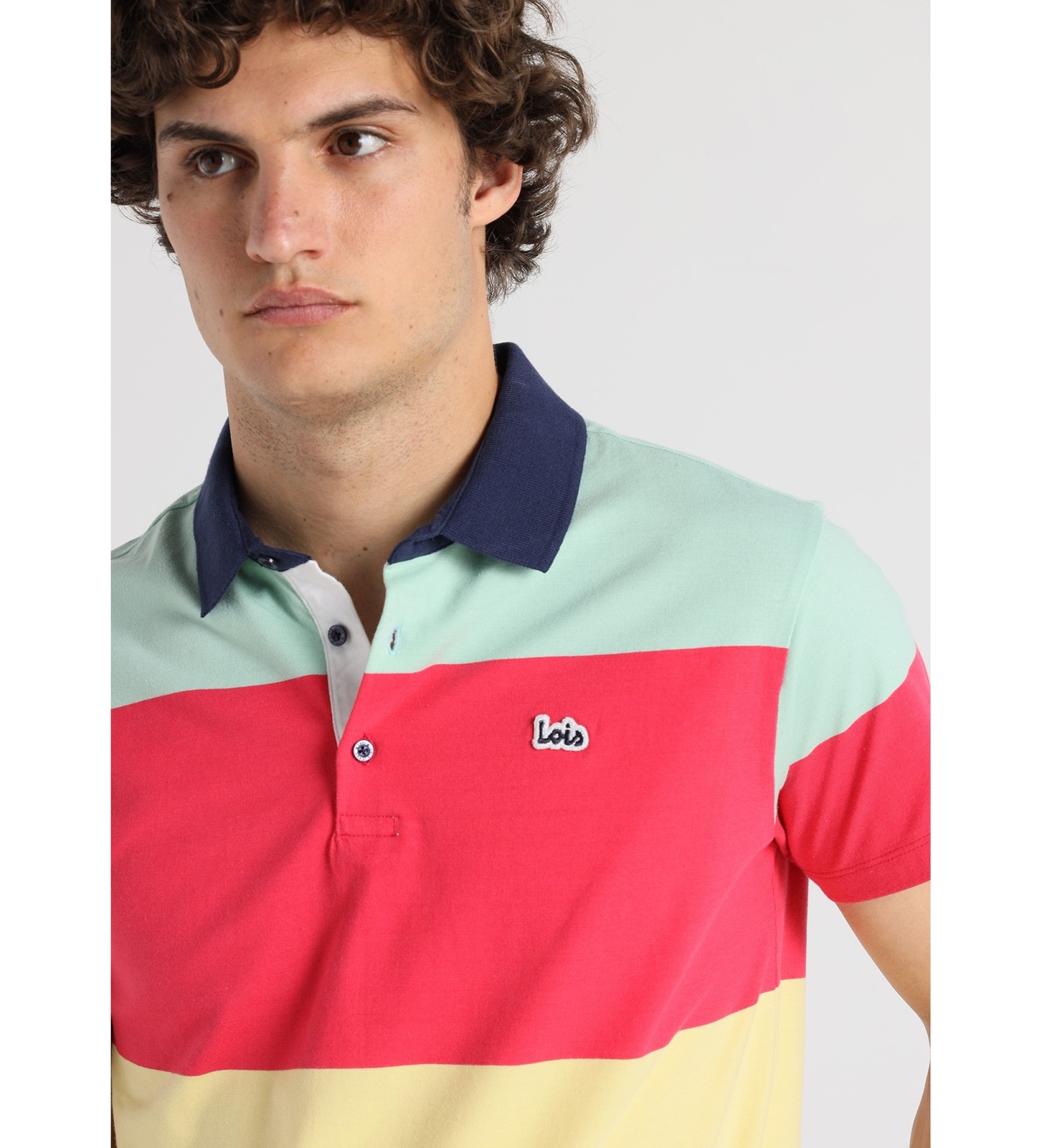 Lois Jeans Wielokolorowa koszulka polo w paski