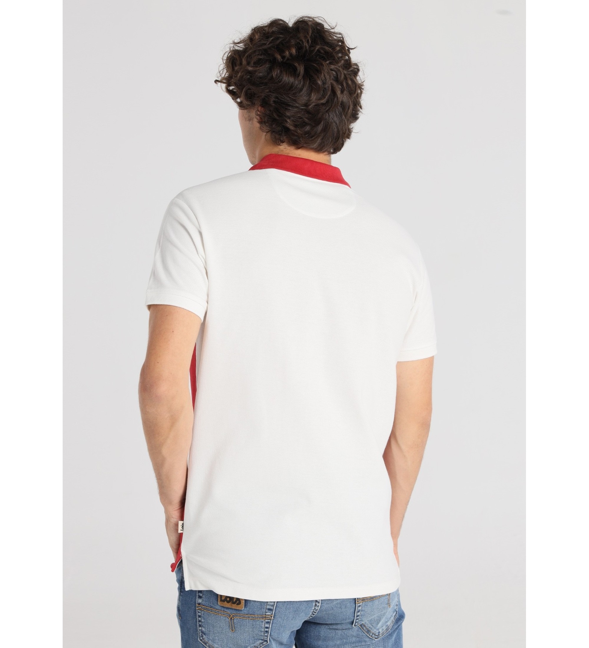 Lois Jeans Polo Block Bi Colour rød