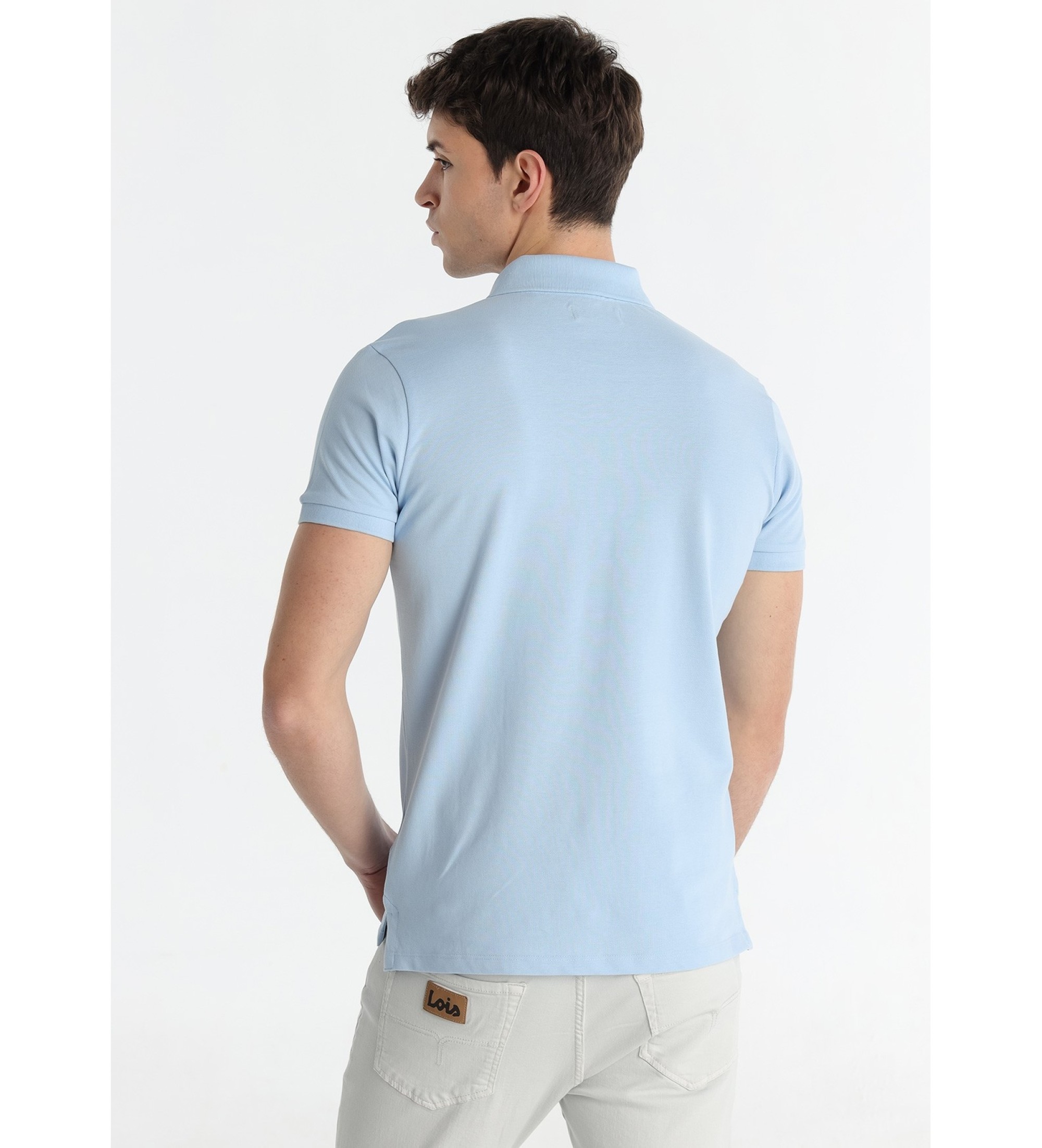Lois Jeans Klasyczna niebieska koszulka polo