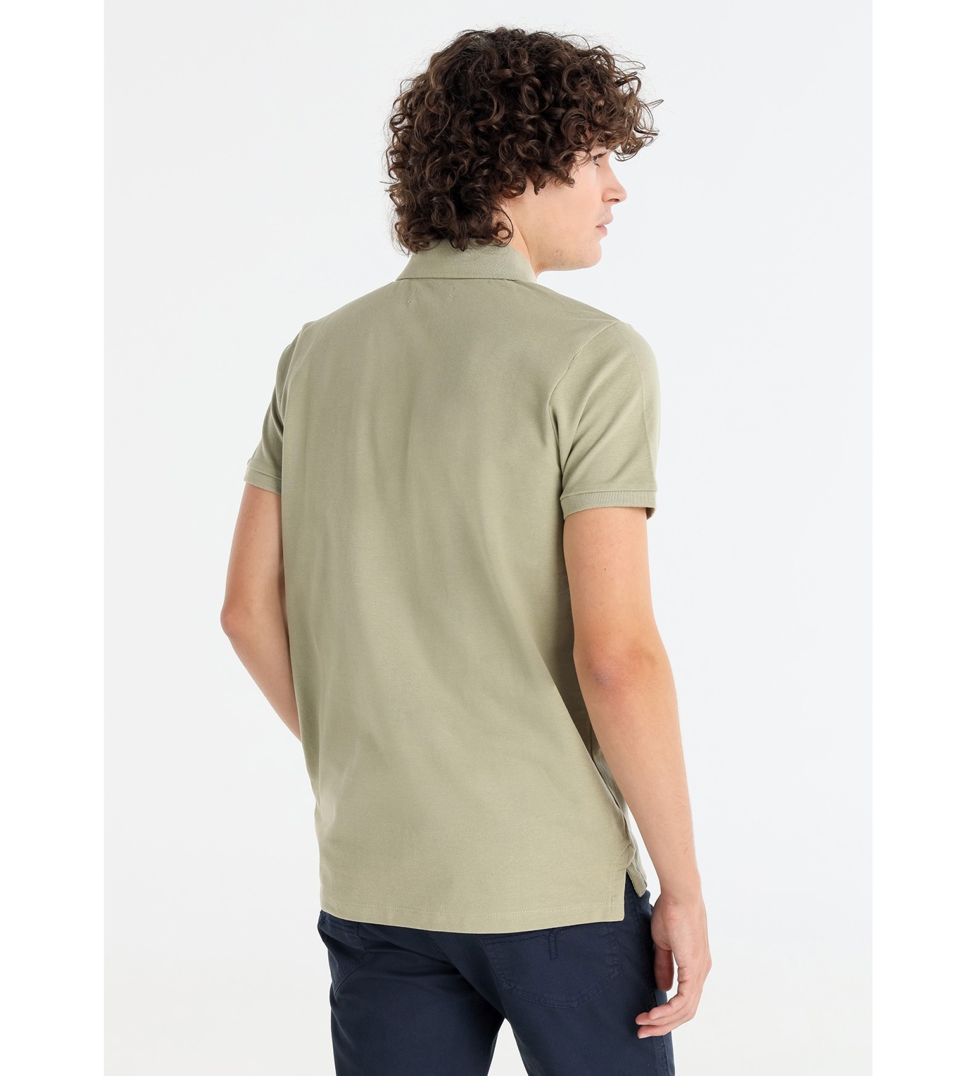 Lois Jeans Polo classica con logo toro beige