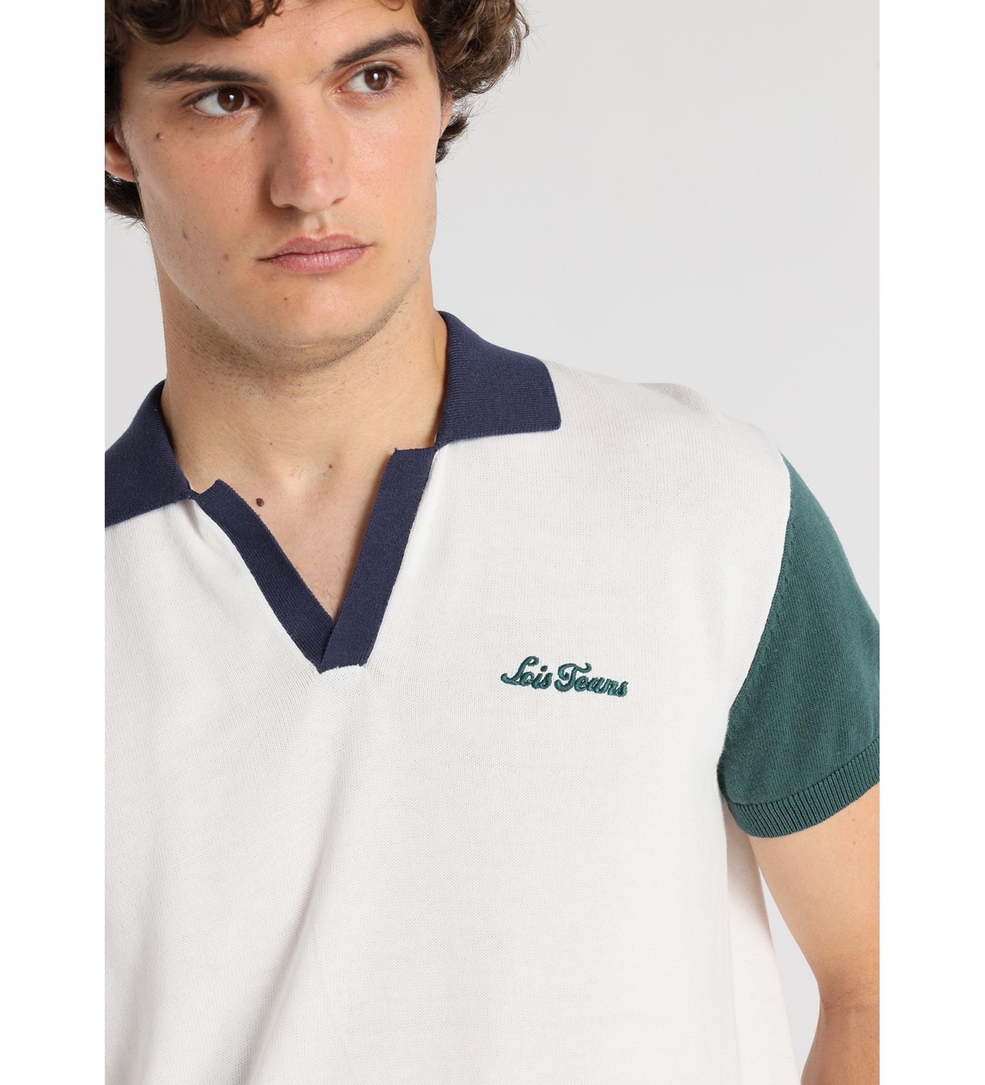 Lois Jeans Polo a contrasto bianco