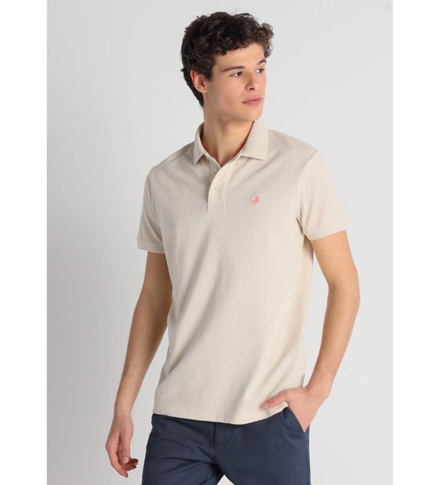 Lois Classic off-white short sleeve polo shirt