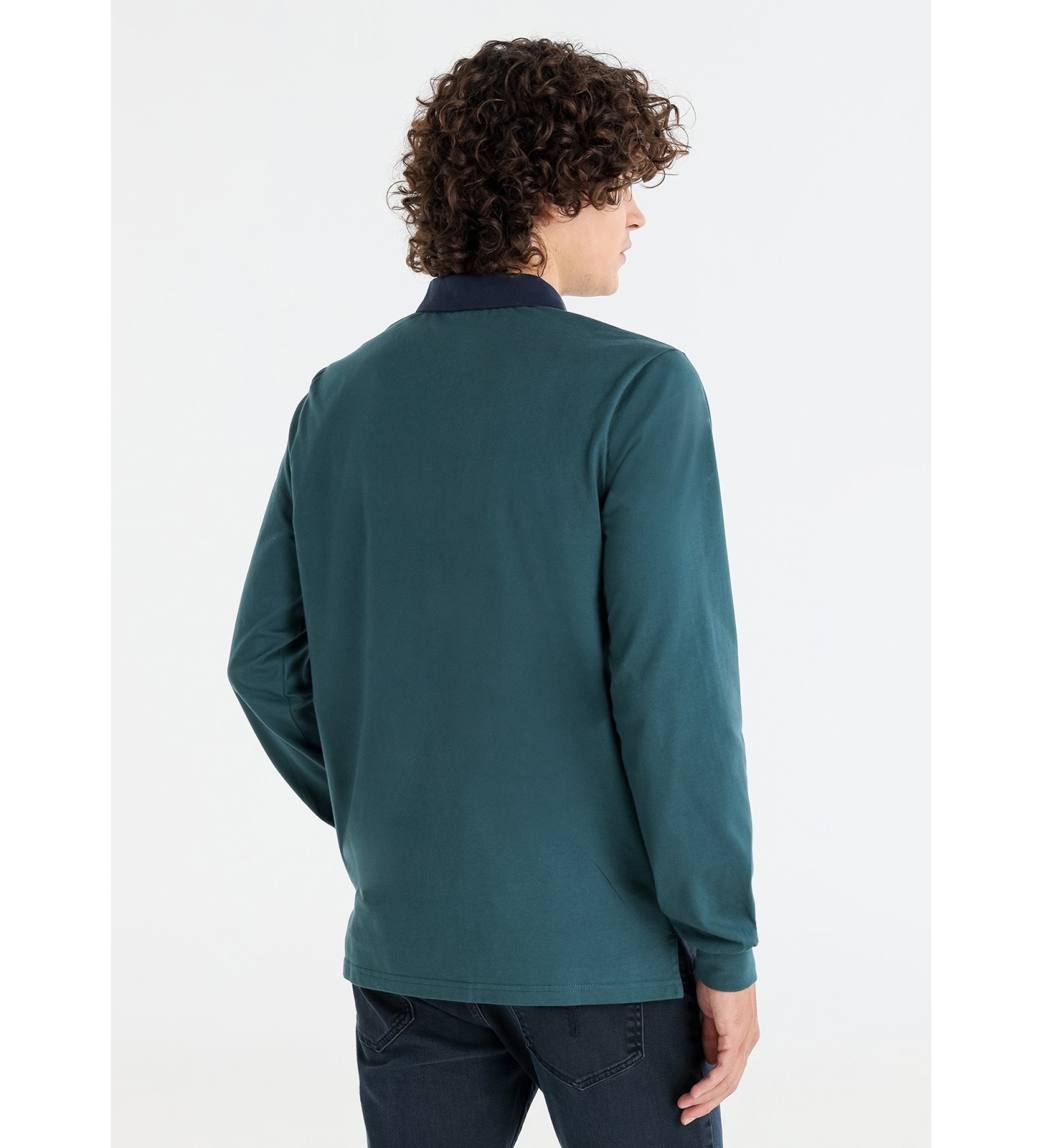 Lois Jeans Tricolour polo shirt with green logo