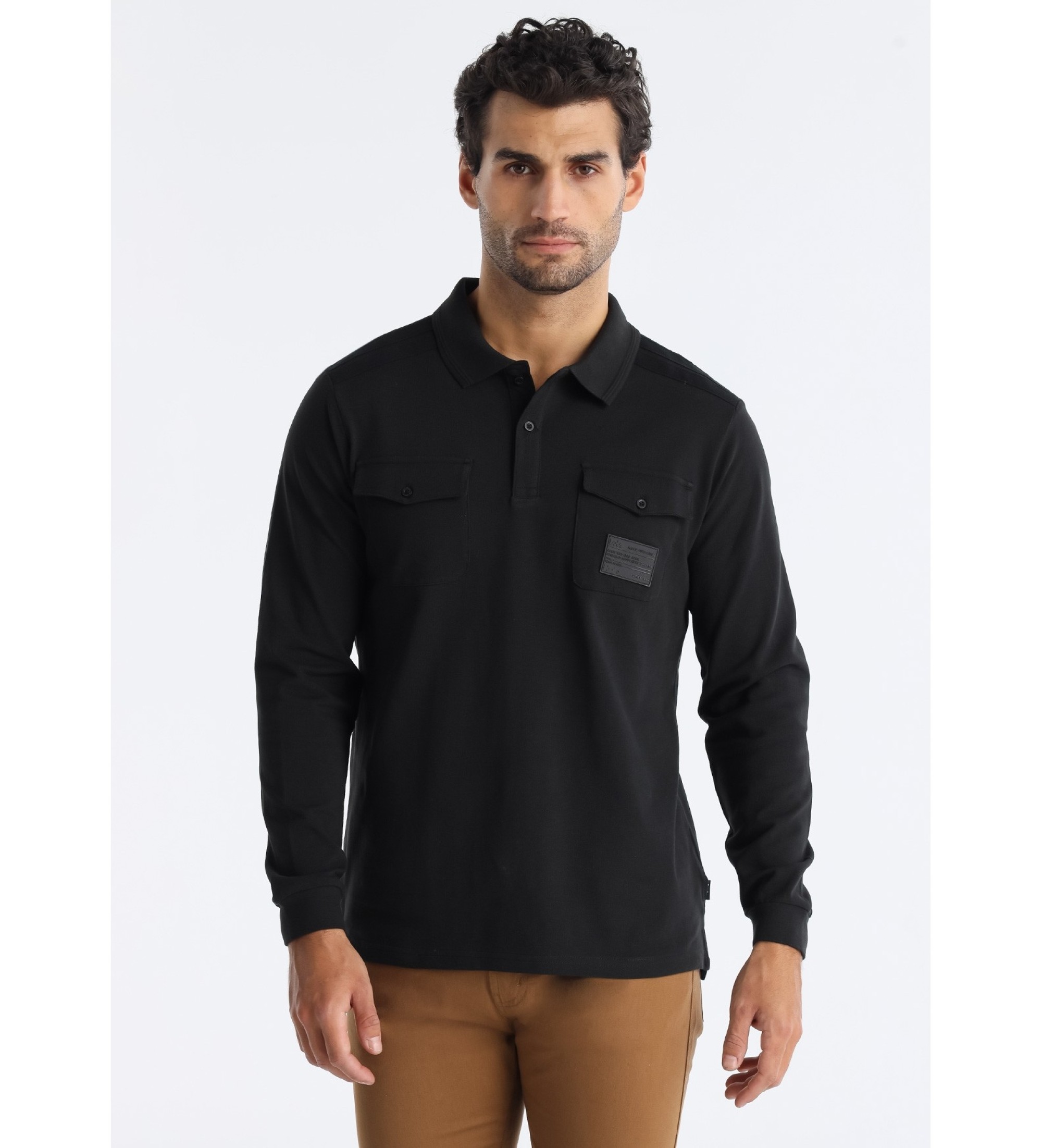 Lois Jeans Steven Marius Poloshirt schwarz