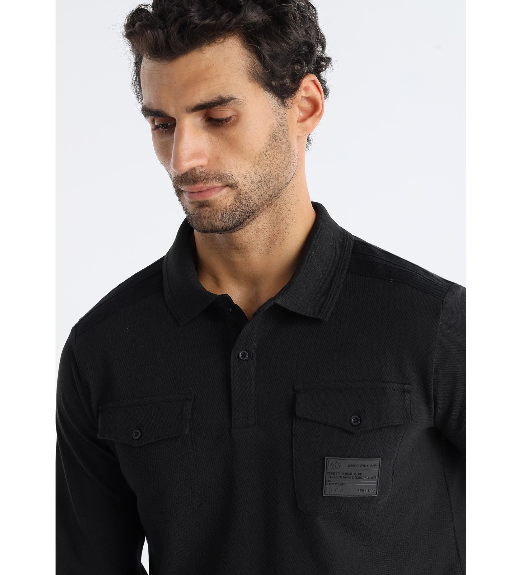 Lois Jeans Steven Marius Poloshirt schwarz