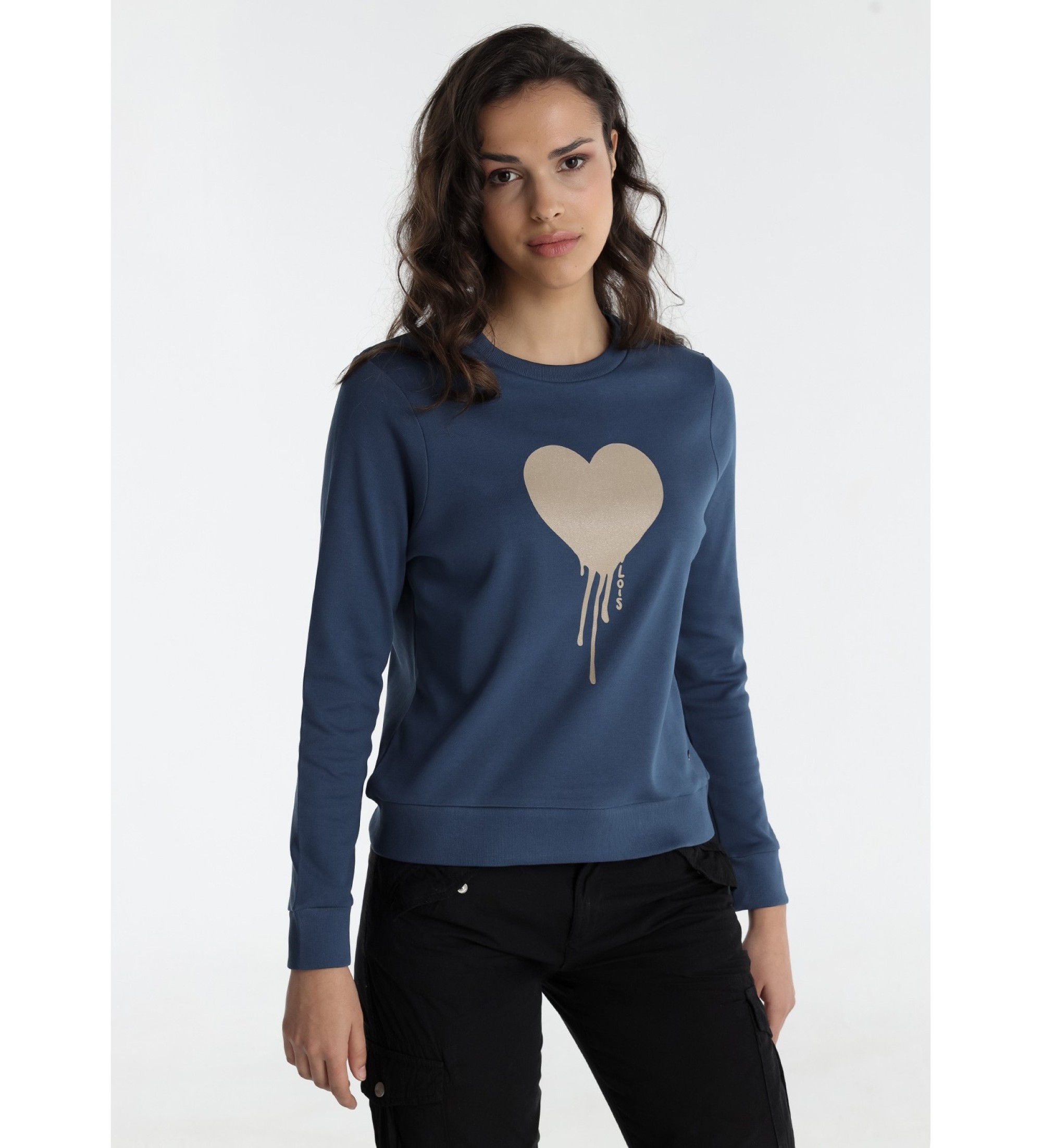 Lois Jeans Felpa con cappuccio blu