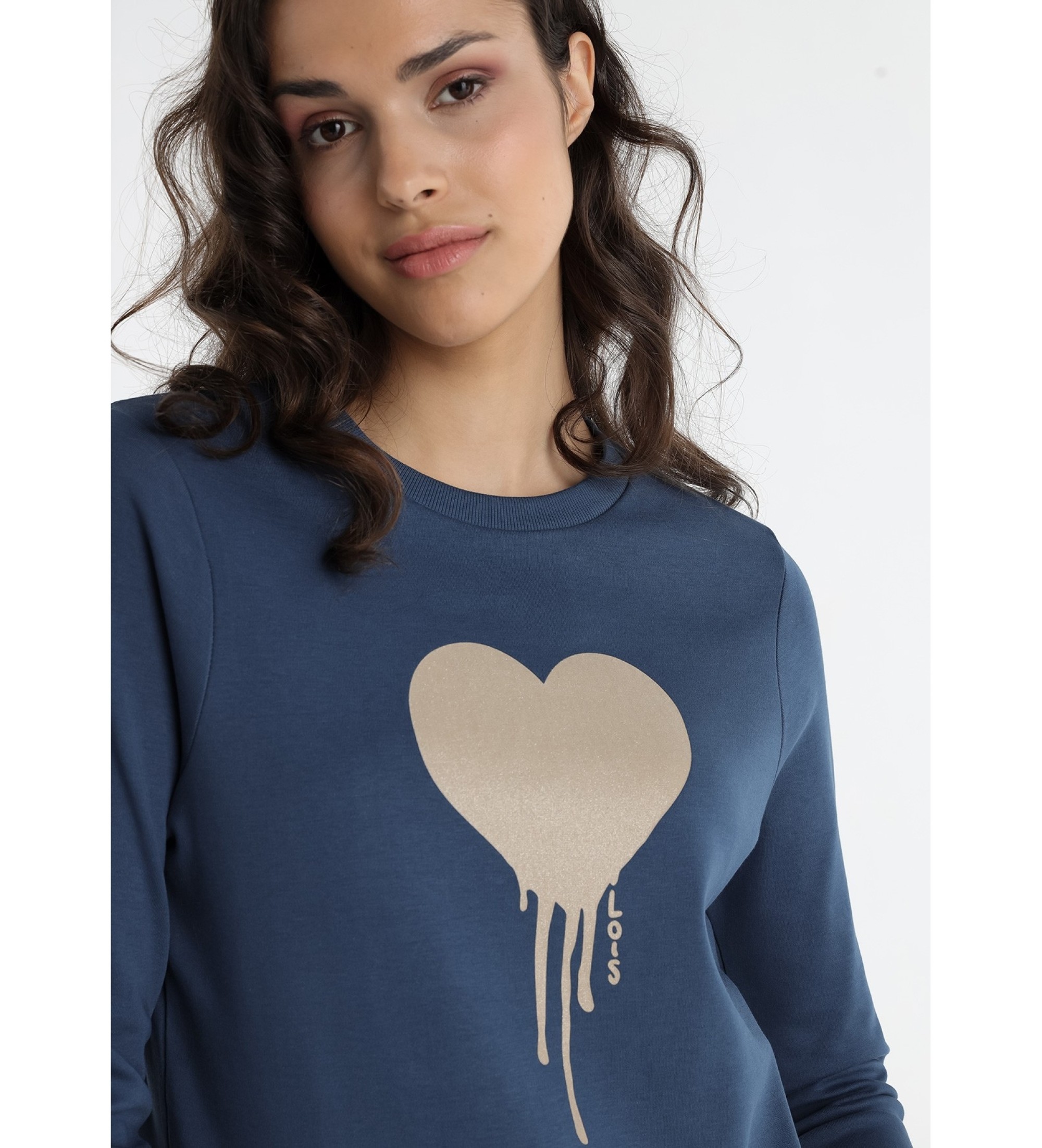 Lois Jeans Felpa con cappuccio blu