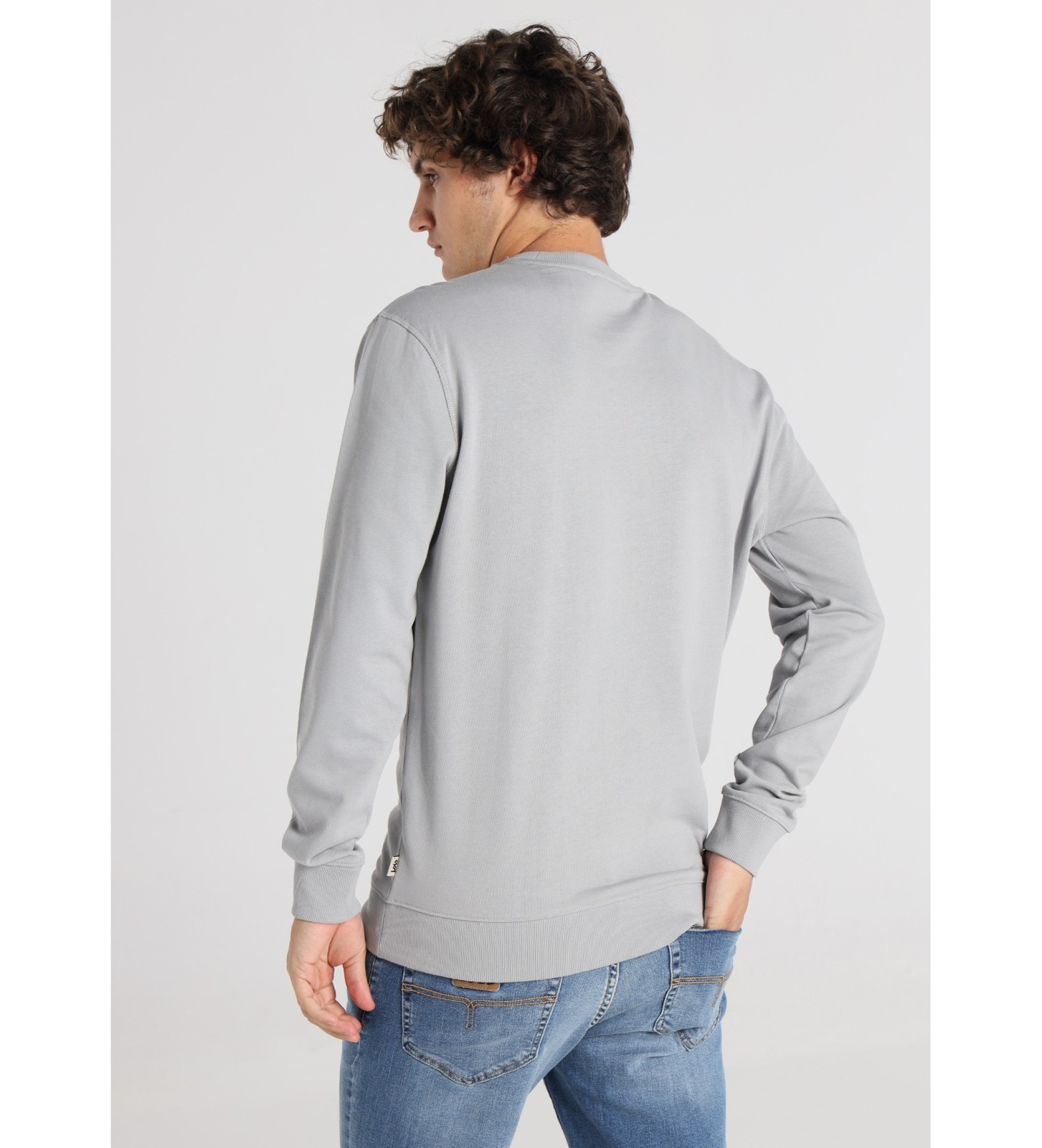 Lois Jeans Felpa con cappuccio grigia basica