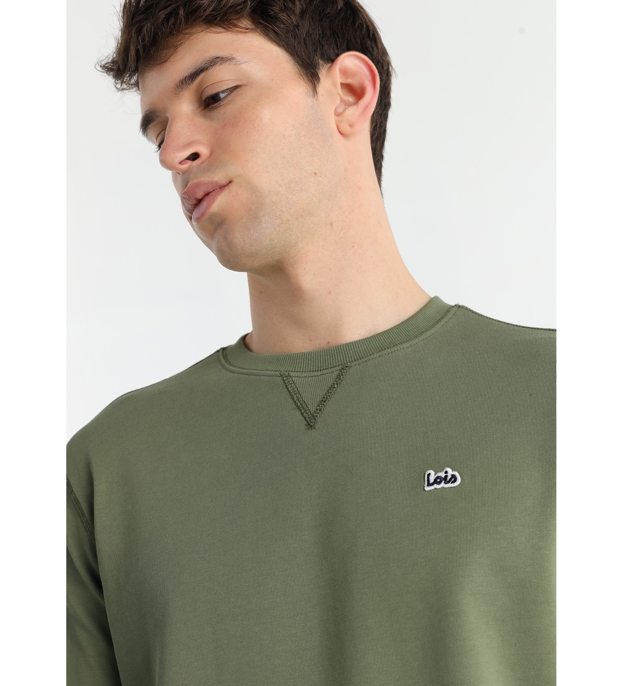 Lois Jeans Sweat vert sans capuche