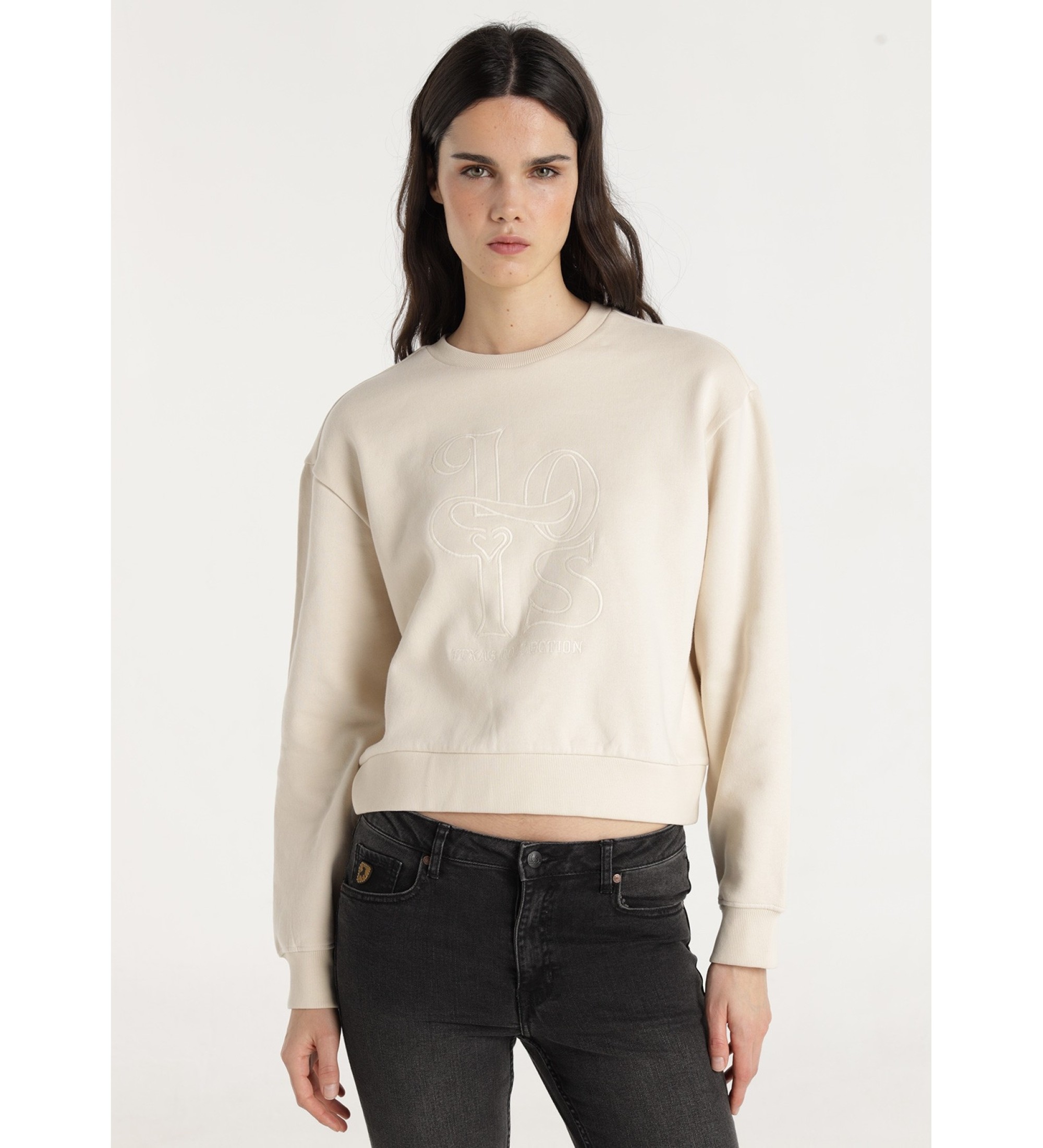 Lois Jeans Felpa beige Leane Medal