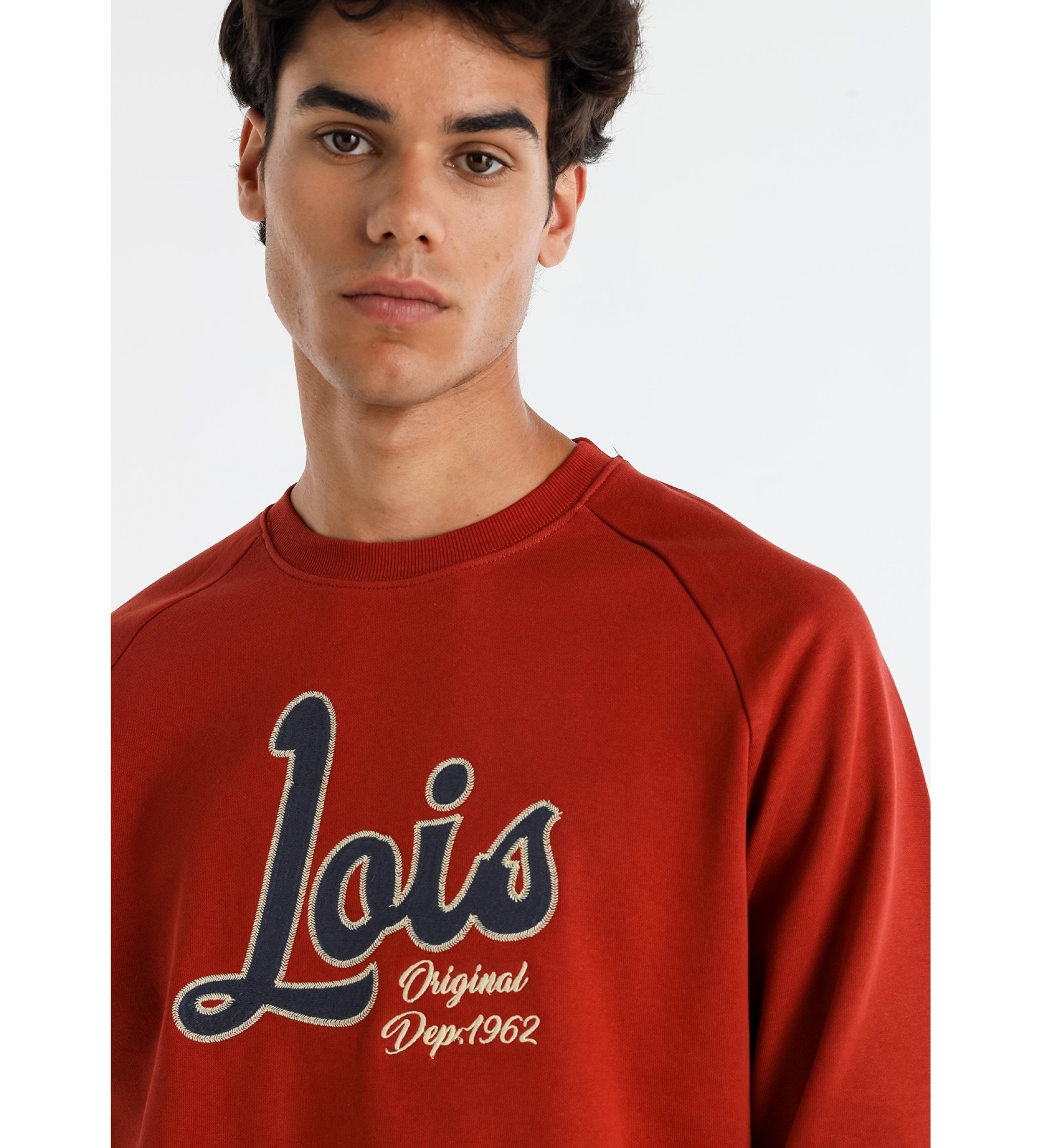 Lois Jeans Rood vintage logo sweatshirt