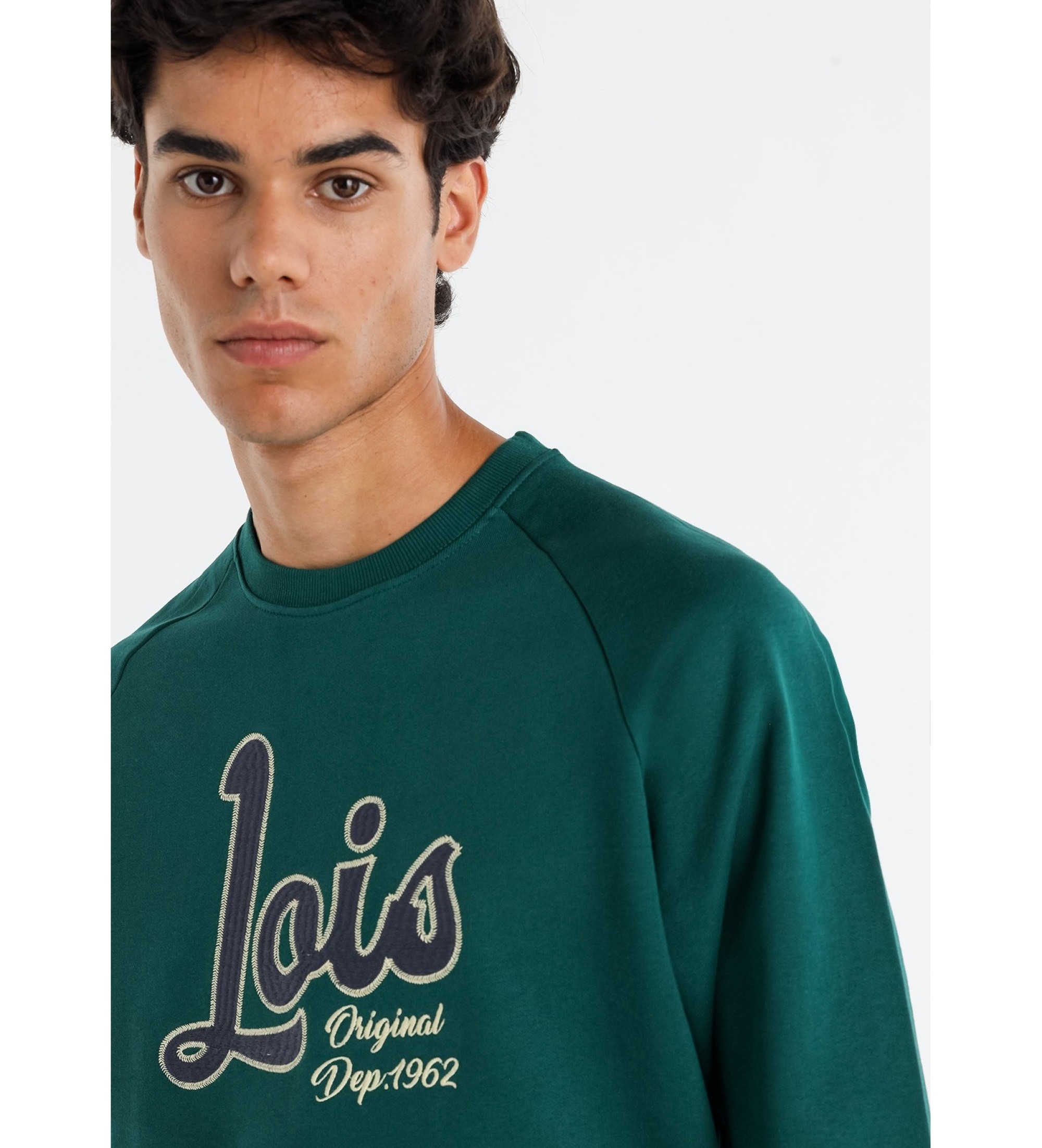 Lois Jeans Grn sweatshirt med vintage-logo