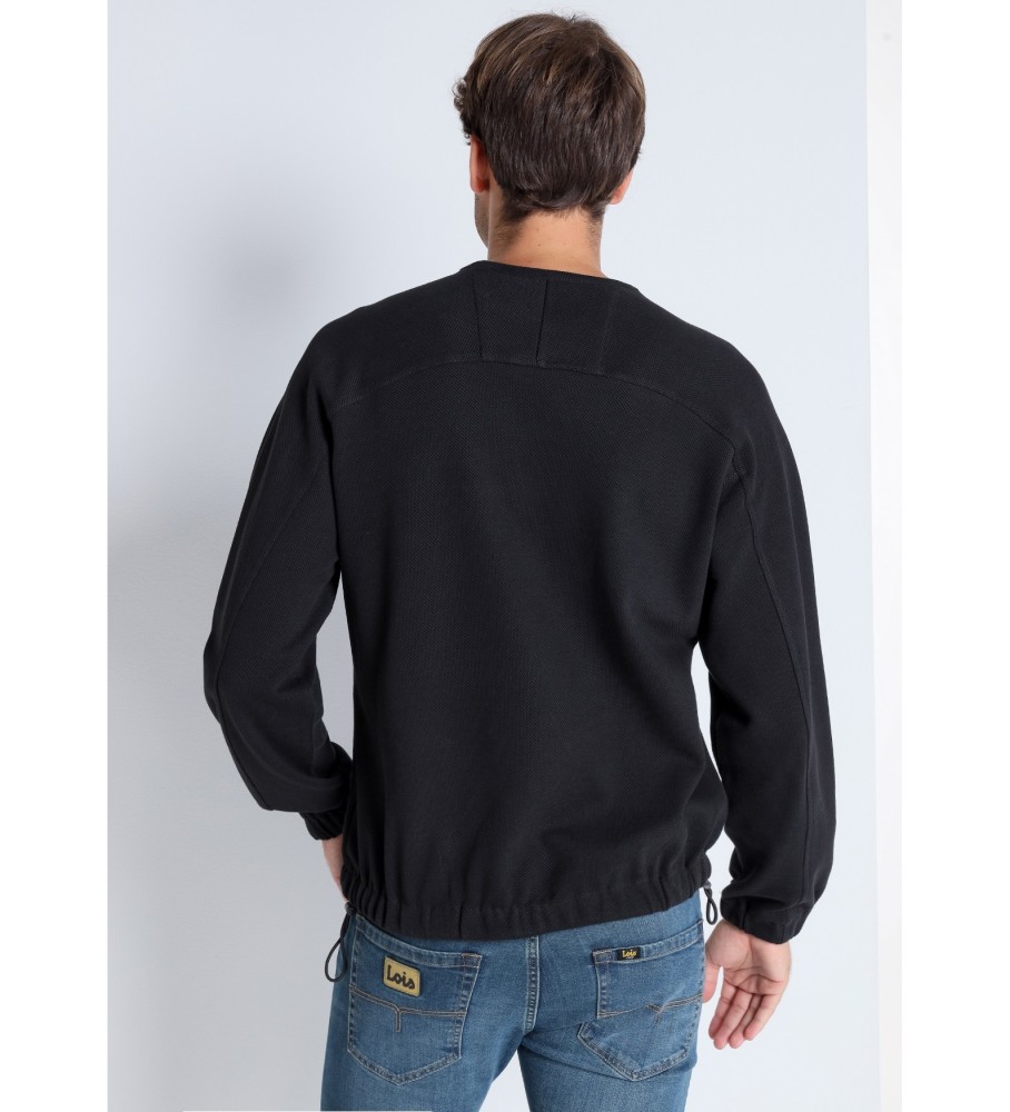 Lois Jeans Sweatshirt 3D embroidery black