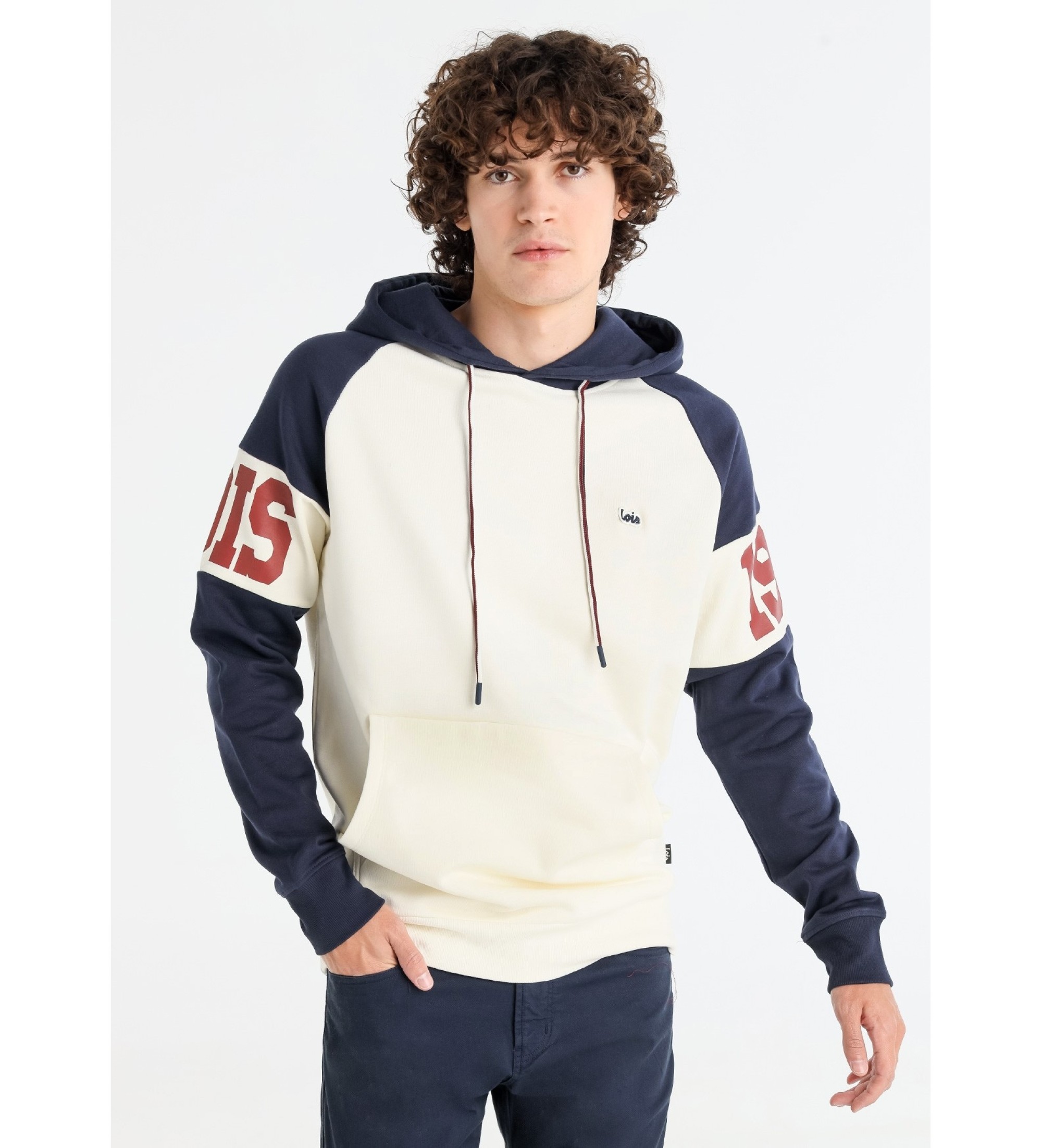 Lois Jeans Kanguro Ranglan Sweatshirt weiß