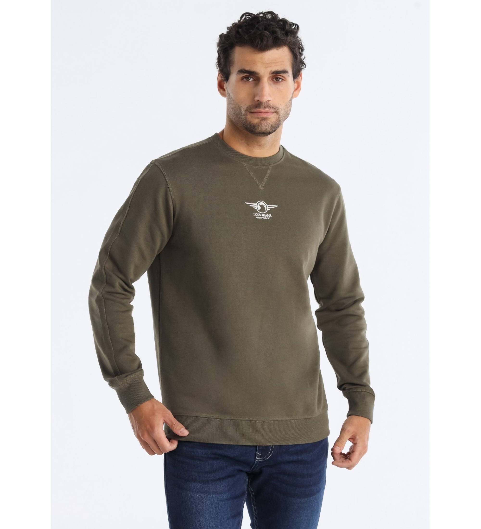 Lois Jeans Sweatshirt Fusion Vulkanisch groen