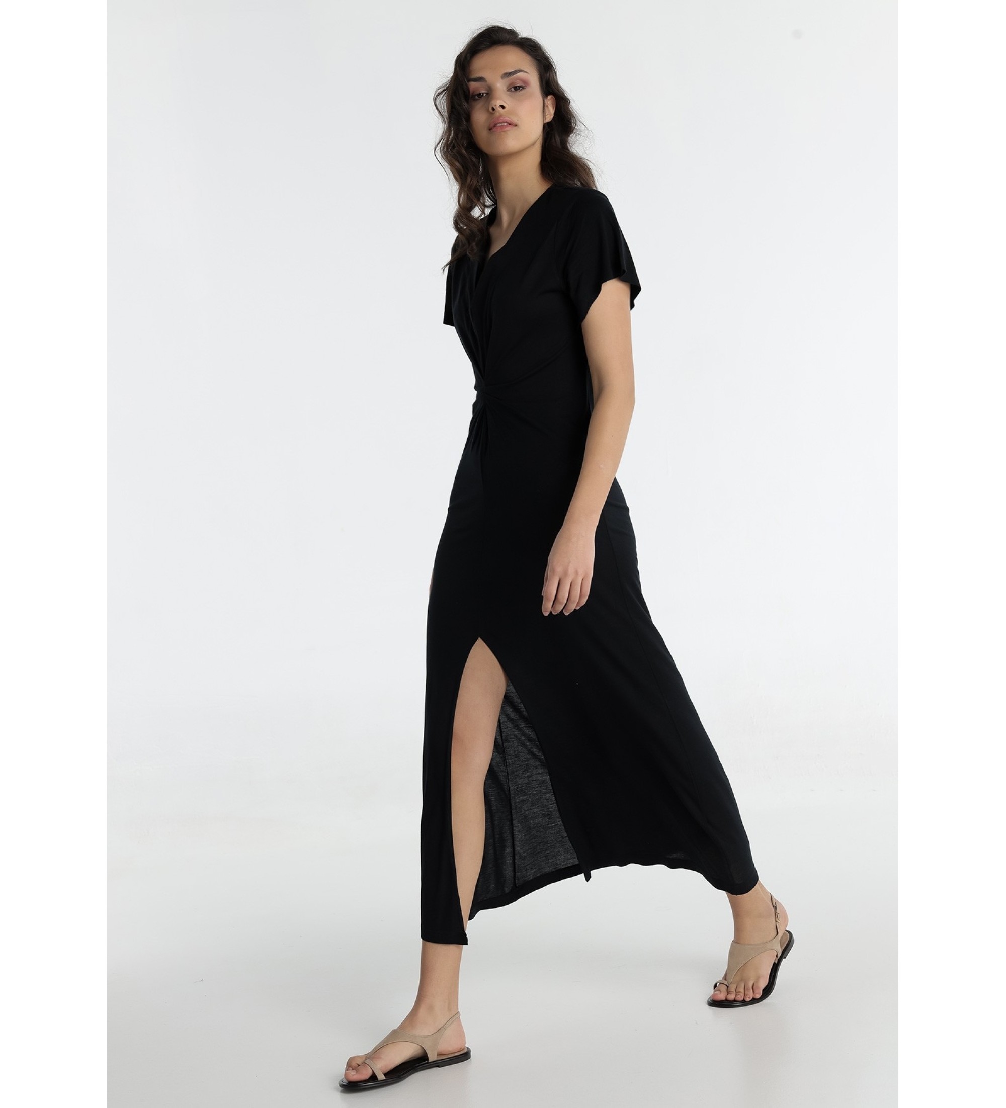 Lois Jeans Sort midikjole
