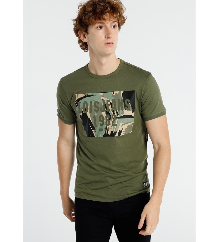 Lois  Short Sleeve T-Shirt Graphic Chest Fall Supply green
