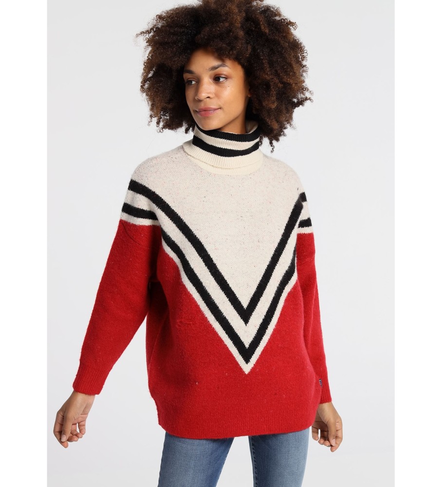 Lois Striped Pullover Collar Swans College 62
