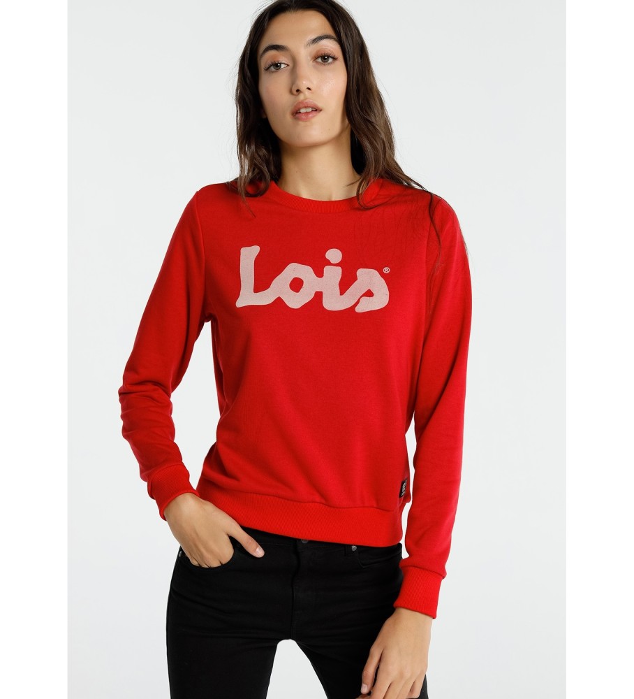 Lois Logo Flock Sweatshirt 