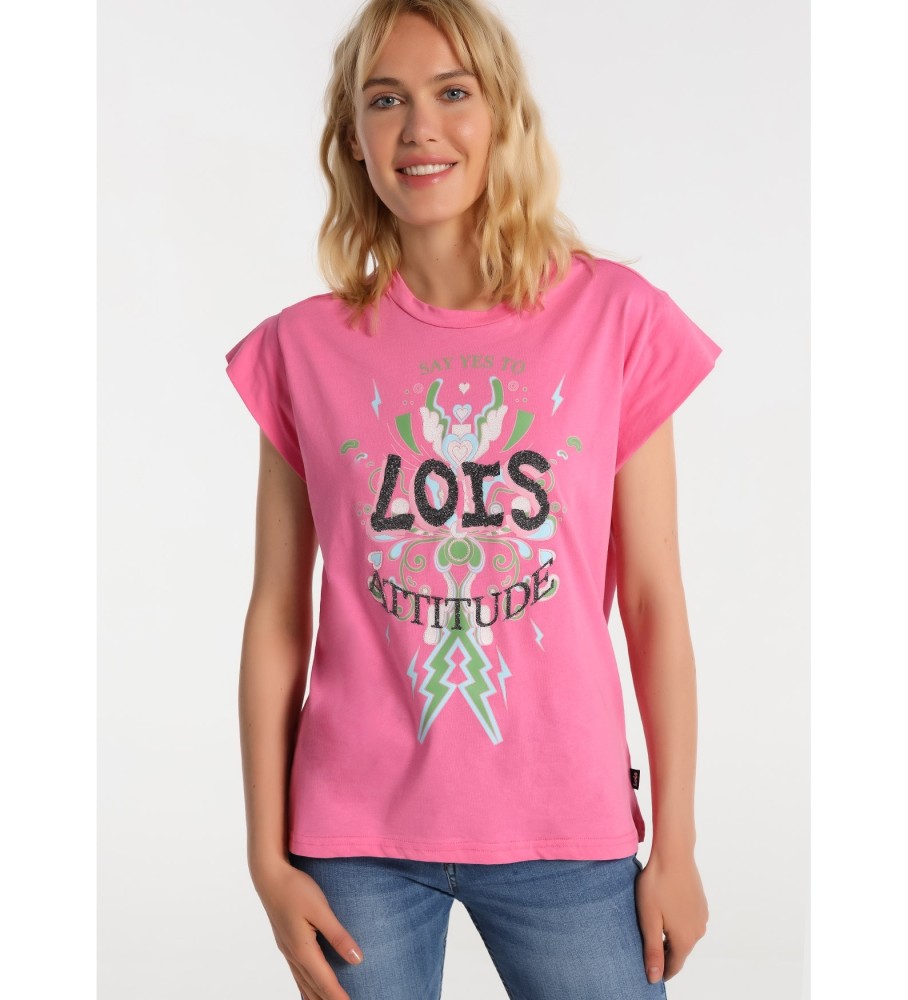 Lois T-Shirt sans manches avec graphique rose
