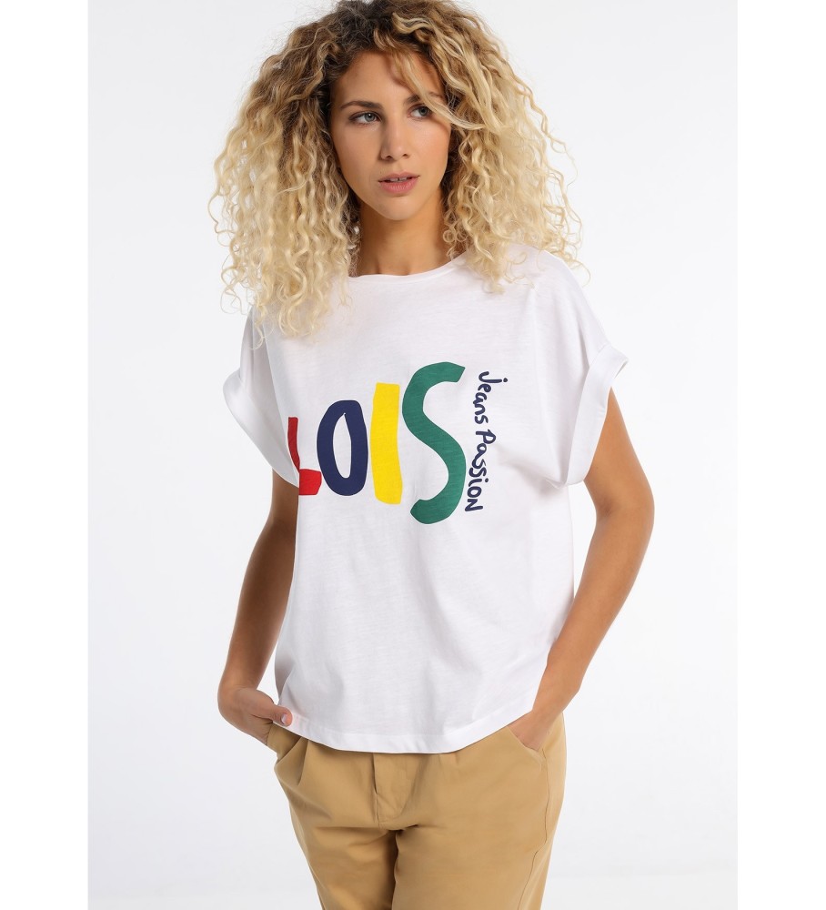 Lois Double Sleeve T-Shirt With White Graphic