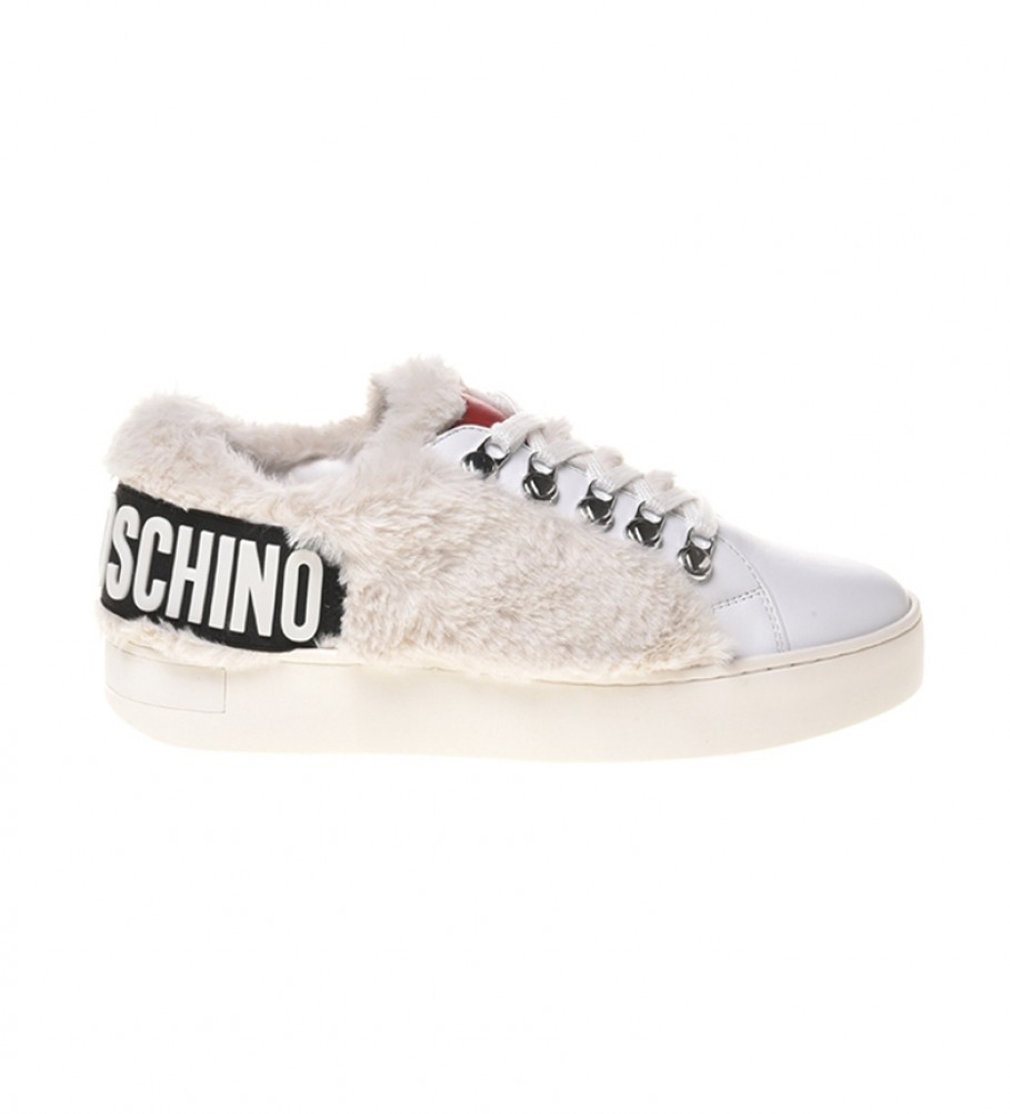 Love Moschino Cass35 white leather sneakers 