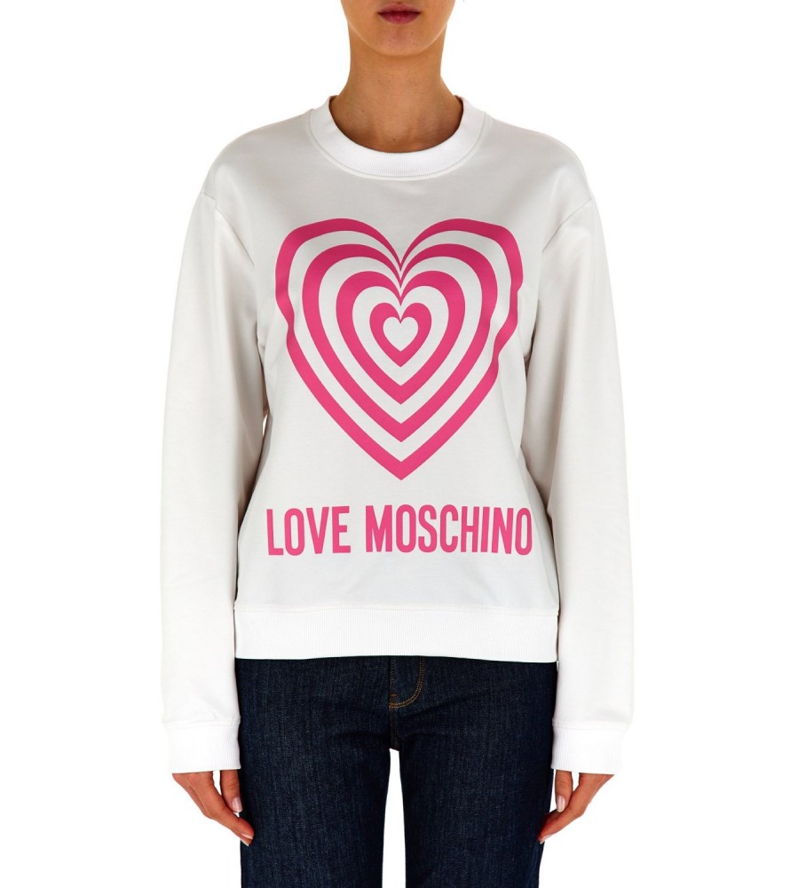 Love Moschino Camisola branca com logótipo