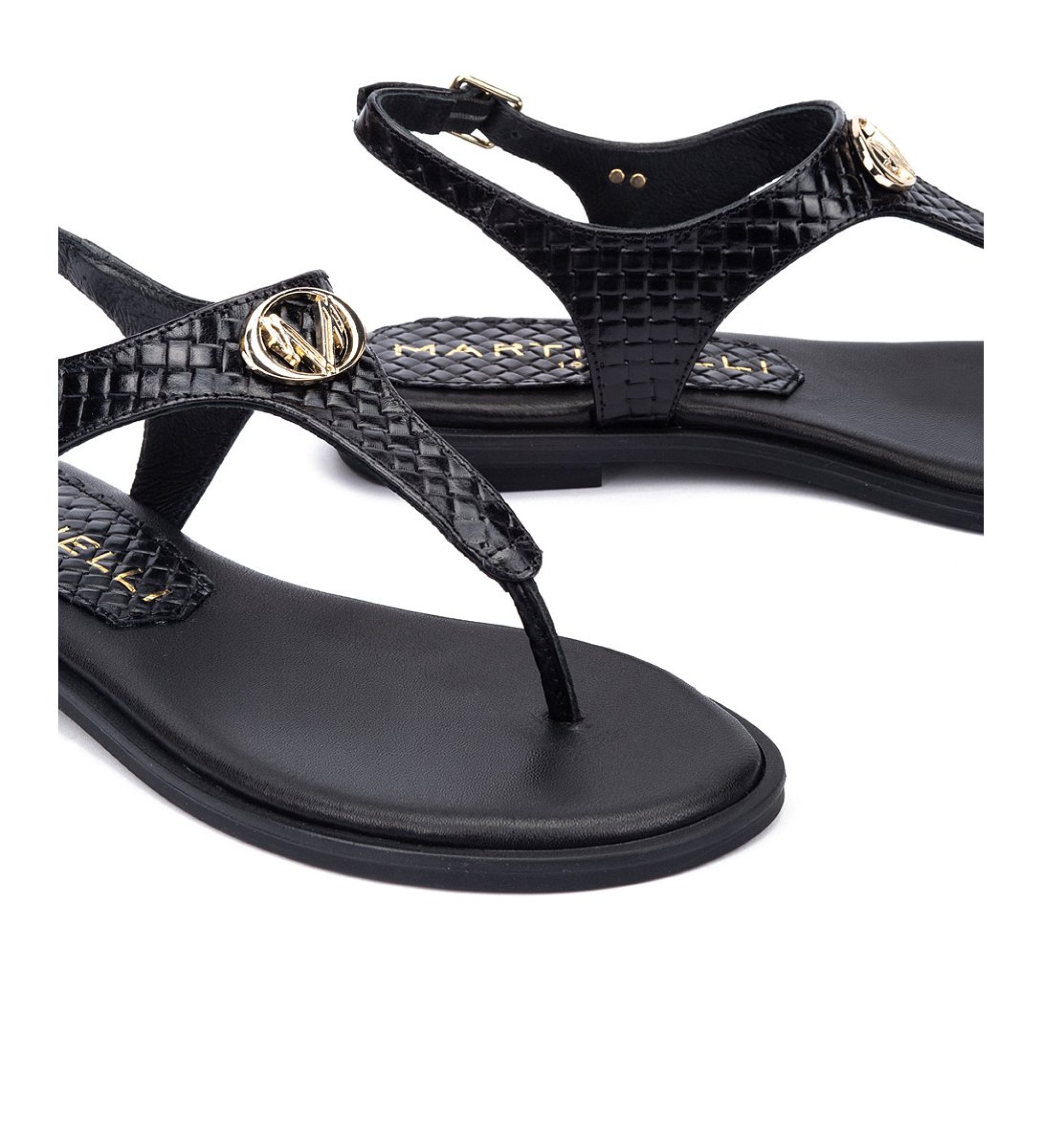 Martinelli Sandalias de Piel Mazzini negro