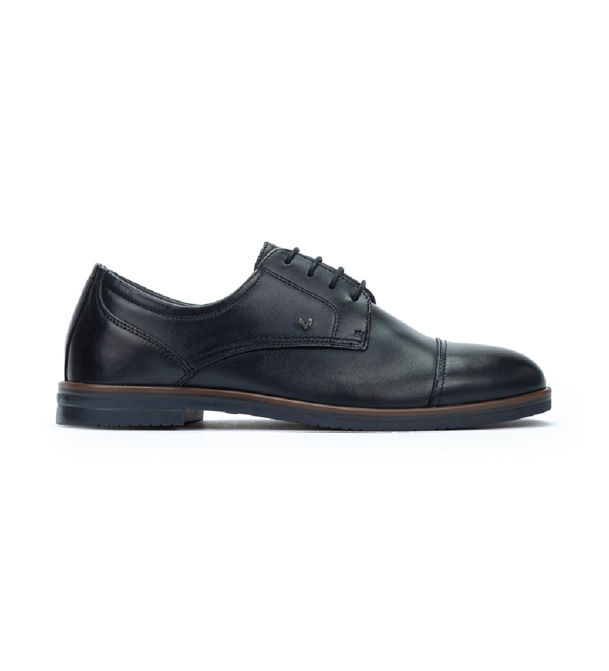 Martinelli Douglas blauw lederen geklede blucher schoenen met vetersluiting