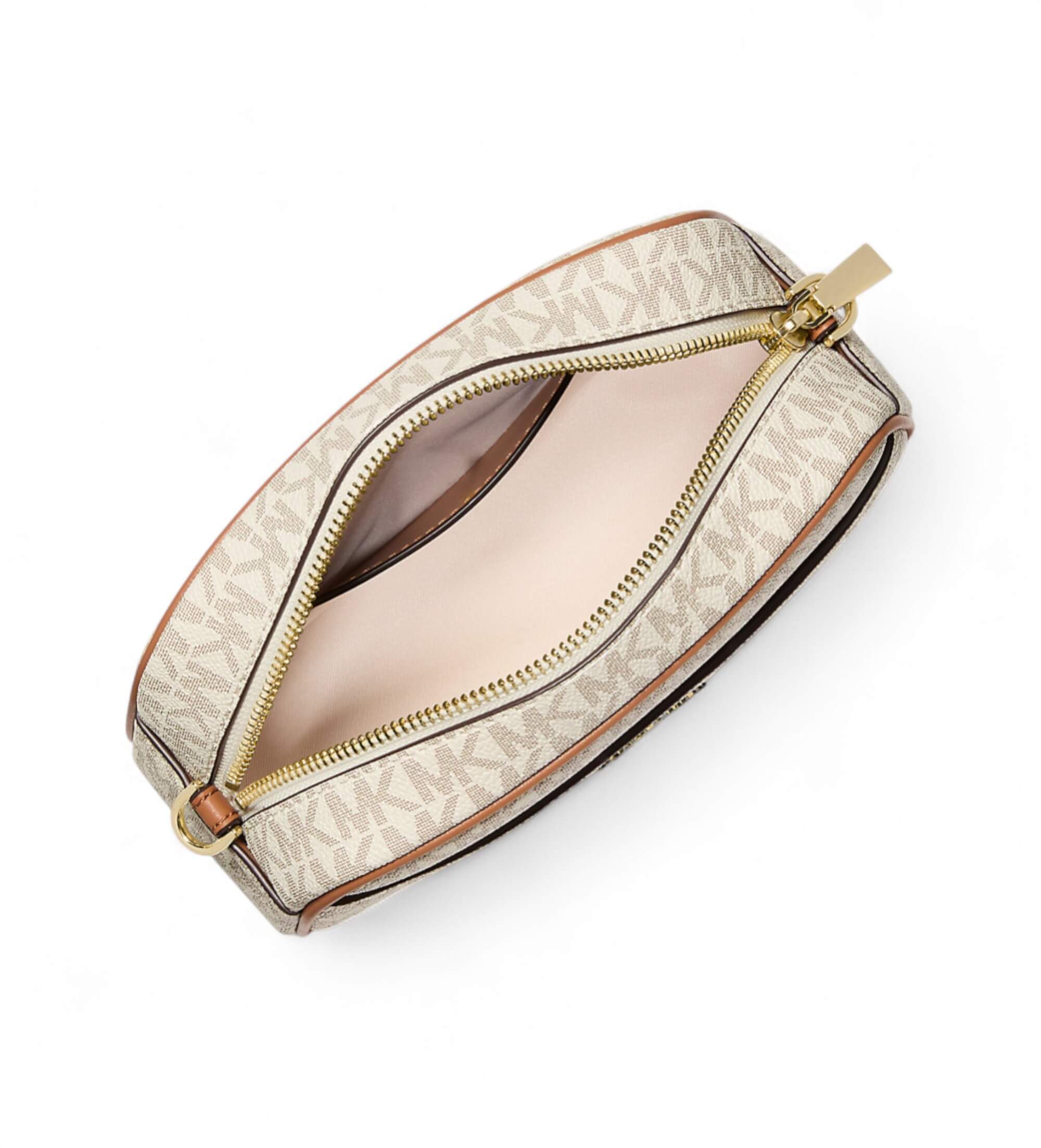 Michael Kors Jet Set Camera sac à bandoulière petit avec logo beige