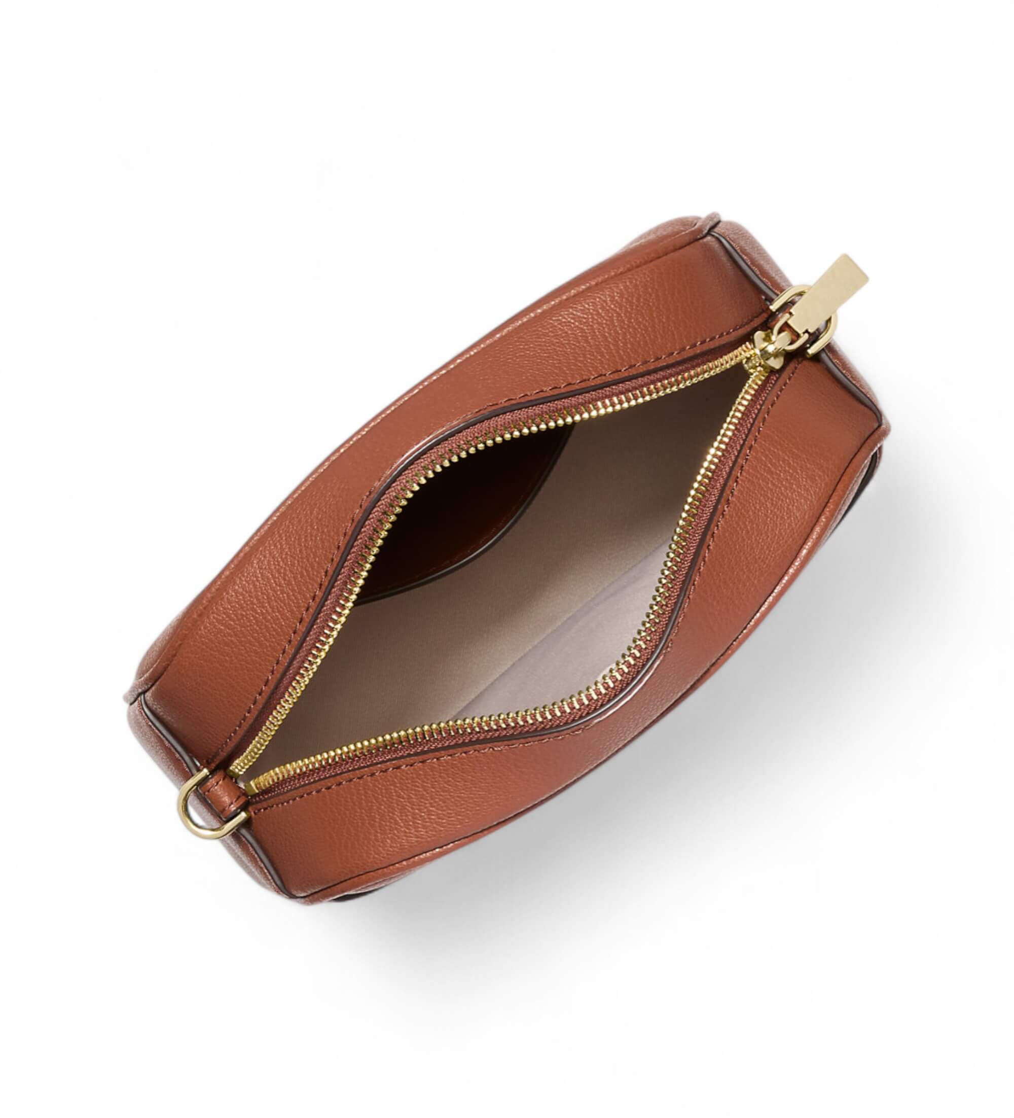 Michael Kors Petit sac à bandoulière Jet Set en cuir marron