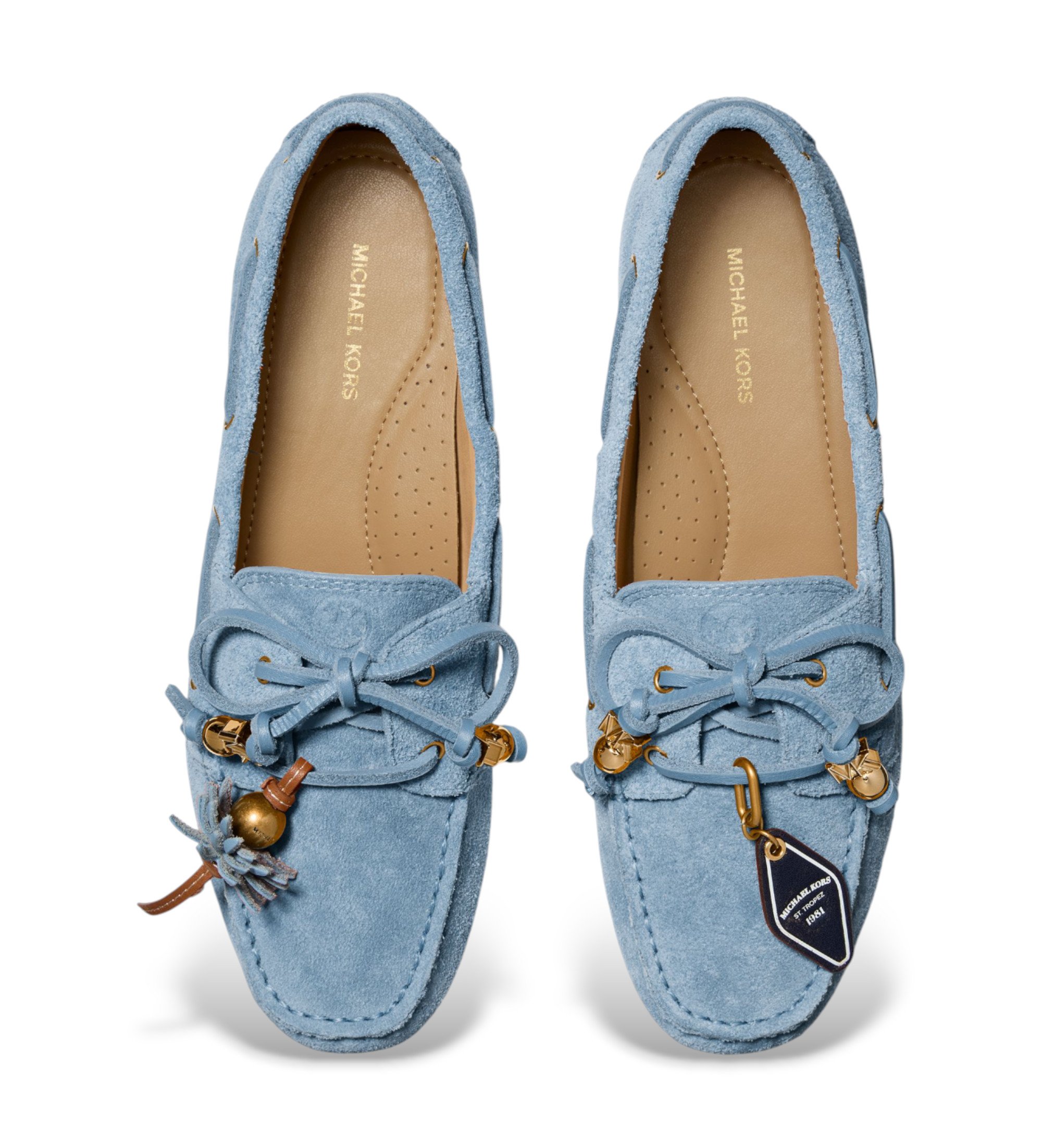 Michael Kors Leather moccasins blue detail - Esdemarca Store