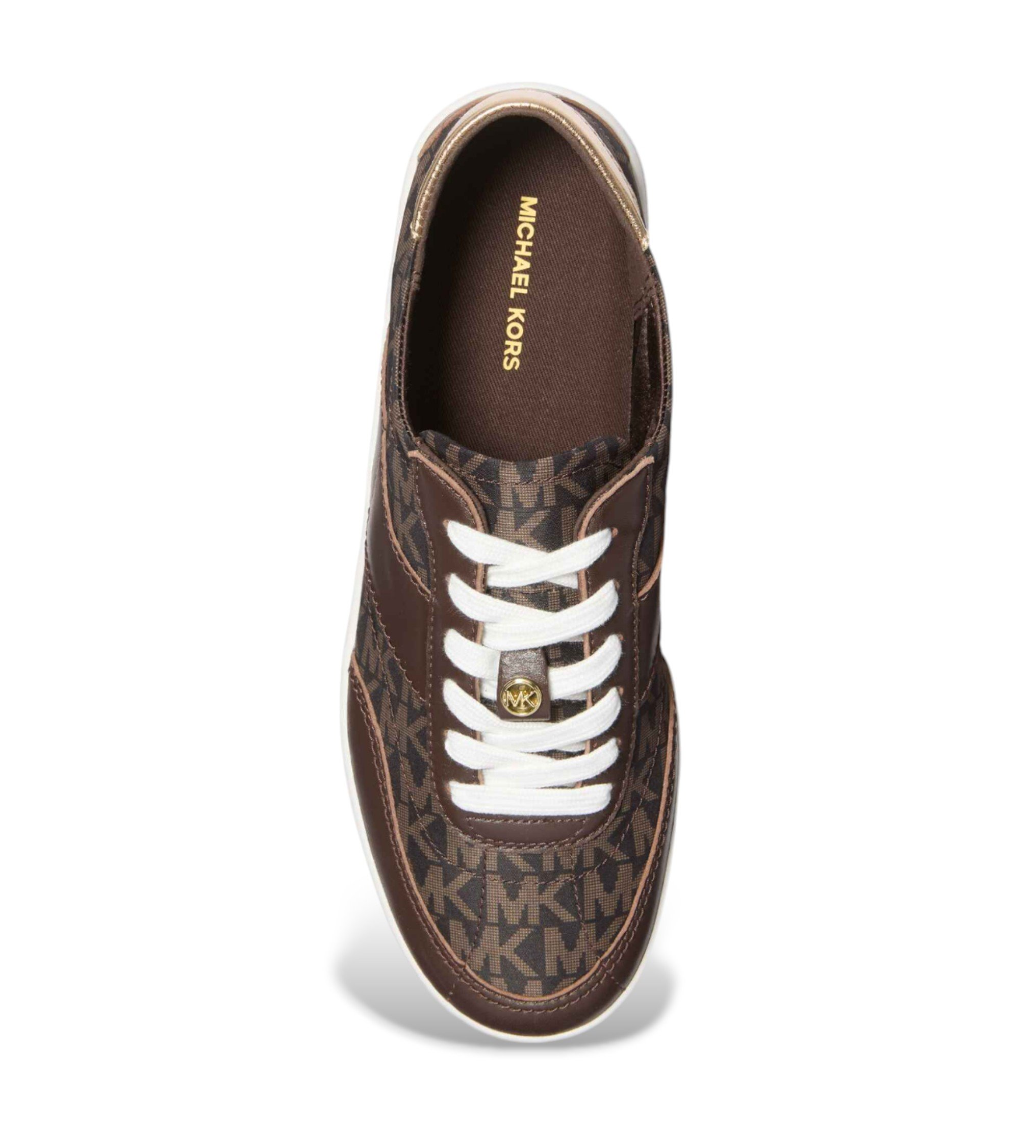 Michael Kors Kaycee Brown Leather Sneakers Esdemarca Store