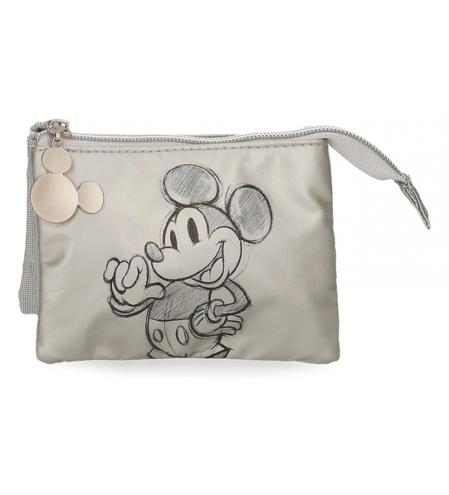 Disney Porte-monnaie Mickey 100 trois compartiments gris