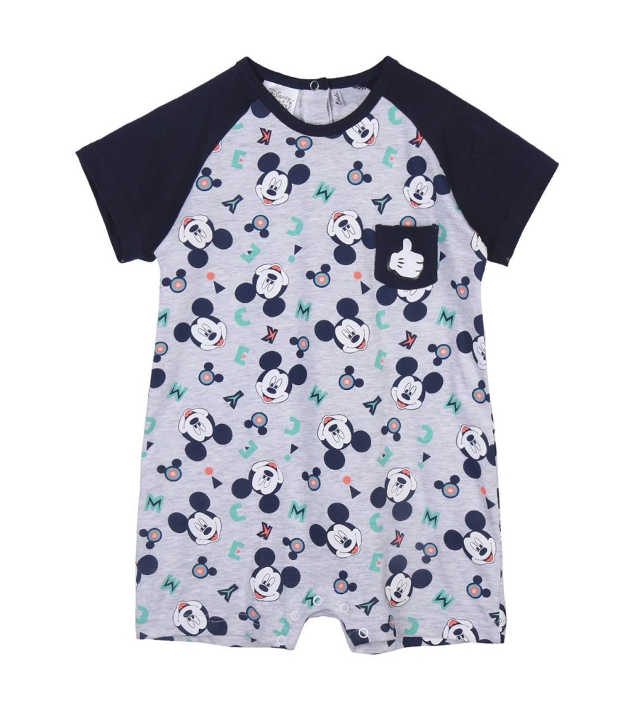 Cerdá Group Mickey short sleeve romper suit blue, gray