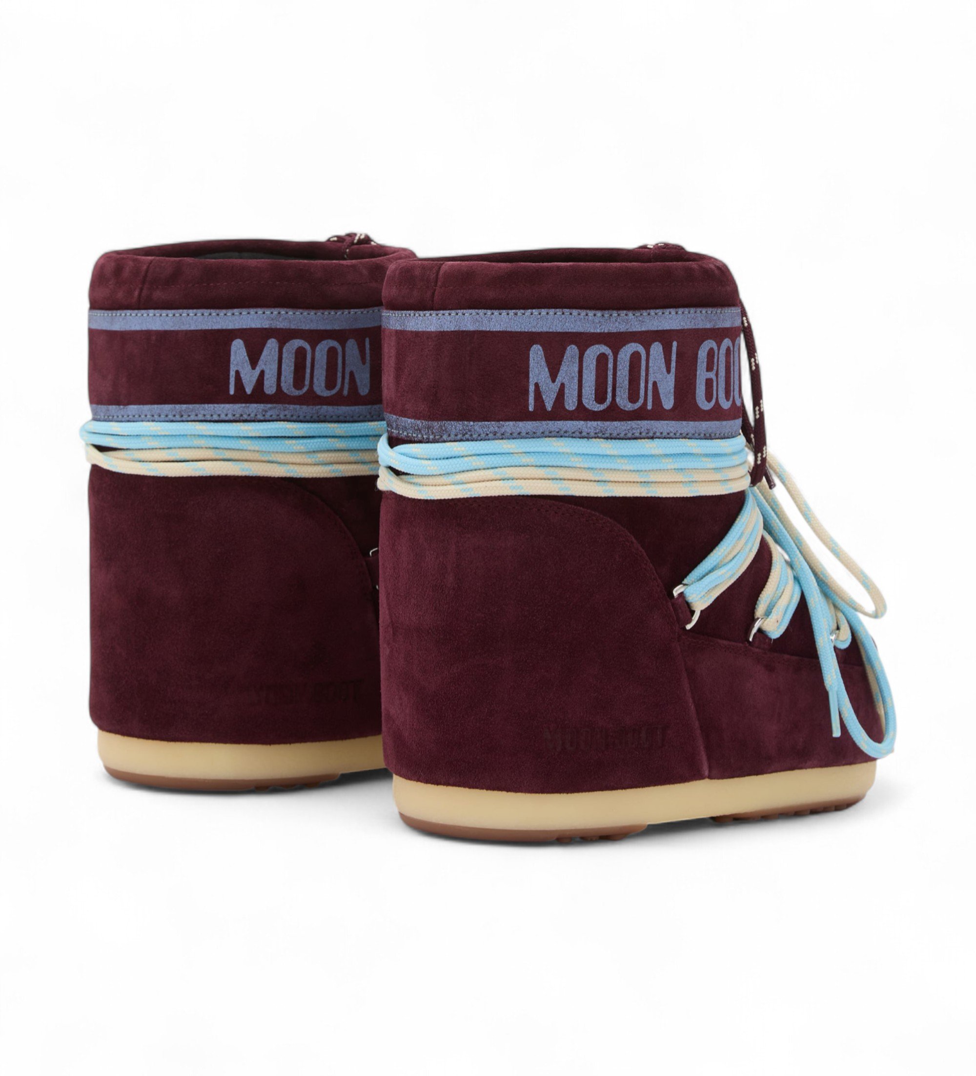 Moon Boot Icon Low Ankelstövlar i läder vinröd Moon Boot Icon Low Ankelstövlar i läder vinröd