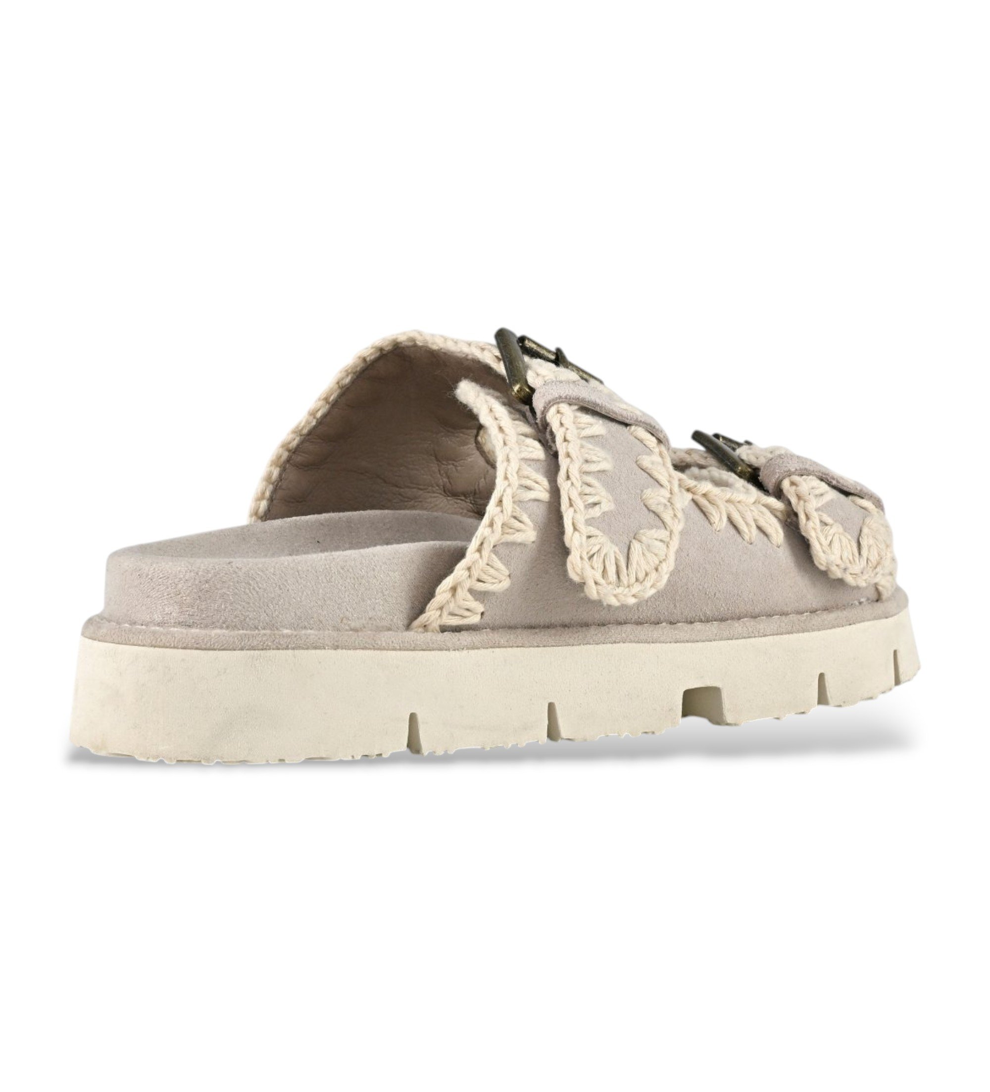 Mou Bio-sandaler med to spænder taupe