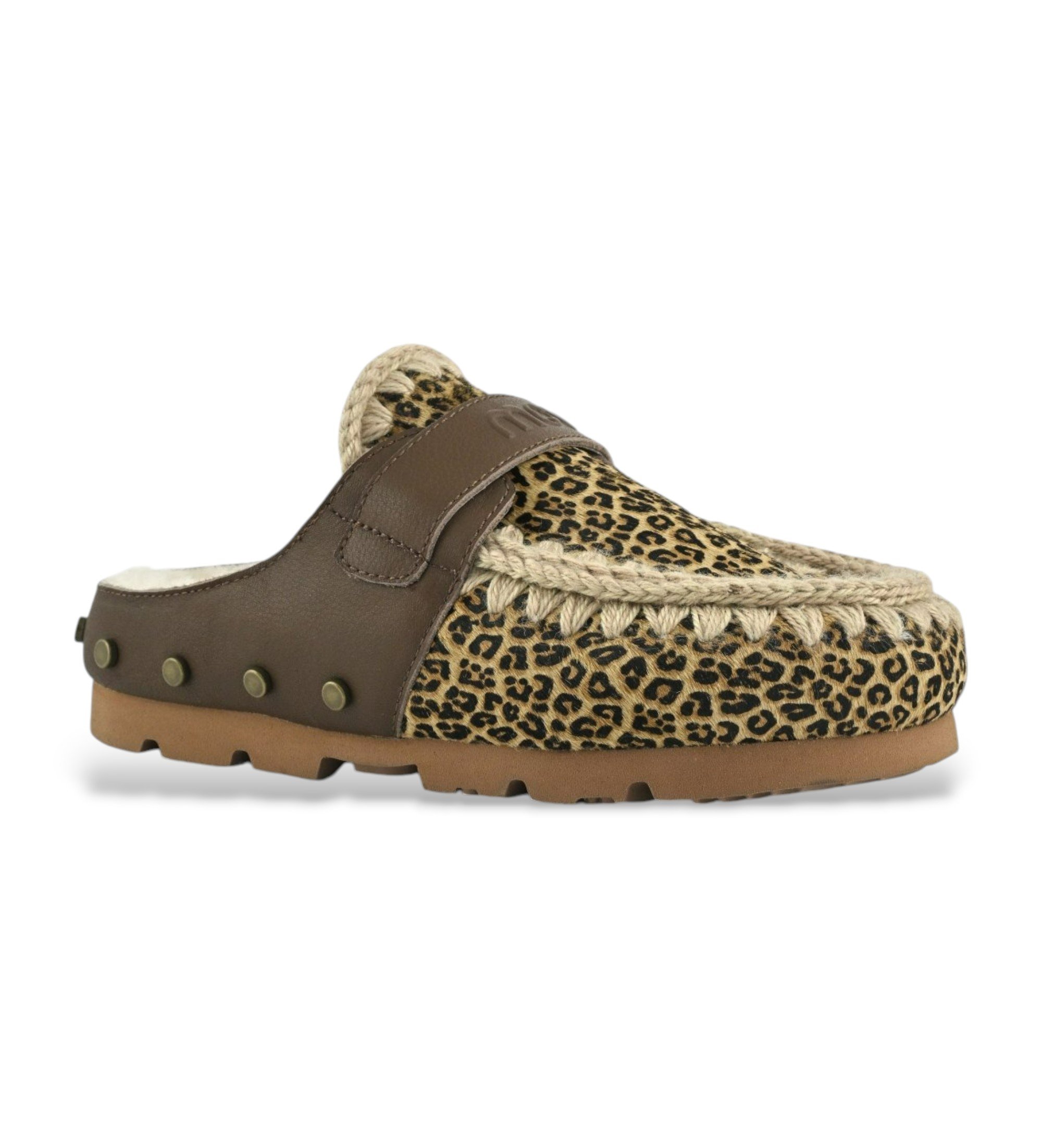 Mou Hästskinn med djurprint Läder Clogs Mou Hästskinn med djurprint Läder Clogs