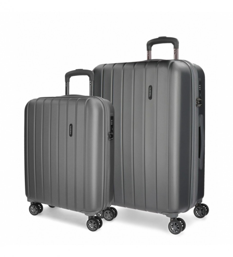 Movom Movom Set bagagli in legno Antracite -38,5x55x20cm / 49x70x28cm