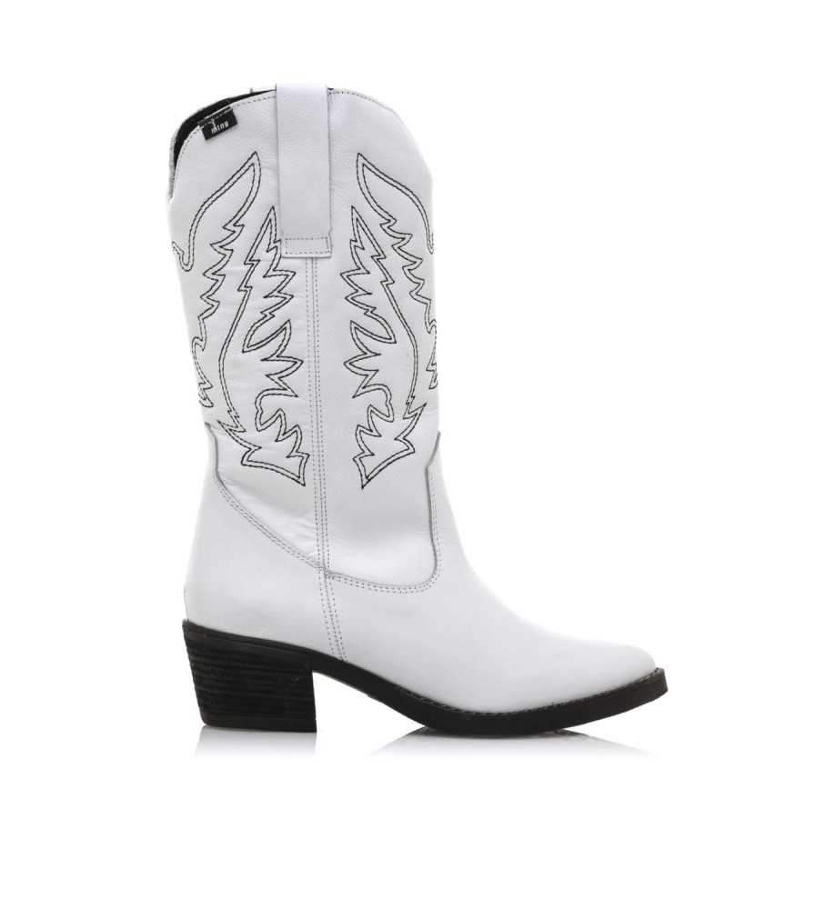 Mustang Støvler Teo hvid 5cm med fodtøj, mode og tilbehør - bedste mærker i sko og designersko