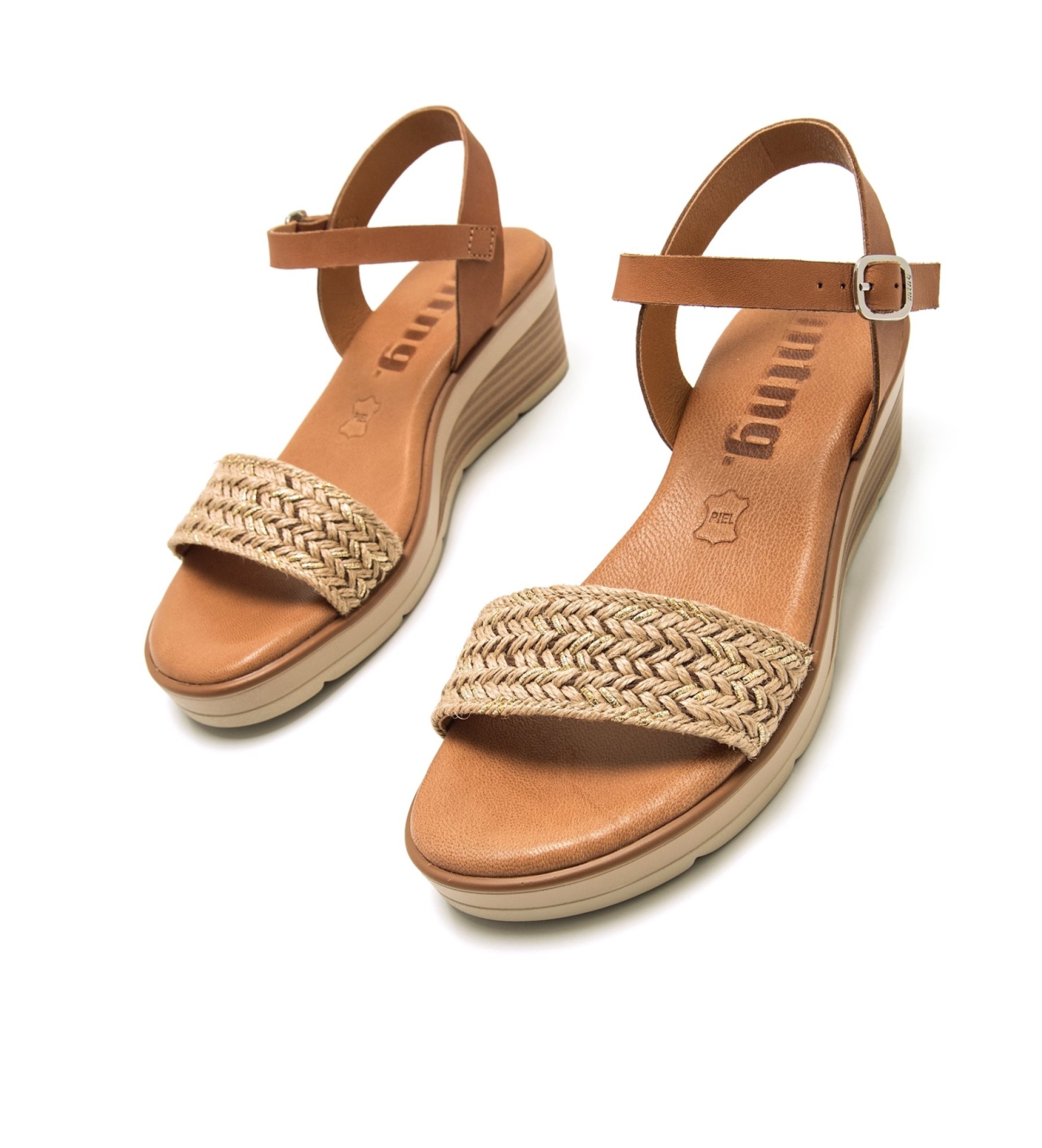 Mustang Mariella brown leather sandals Esdemarca Store fashion