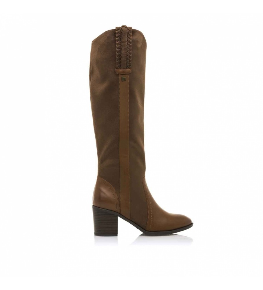 Mustang Brown Miriana boots -Heel height 7cm